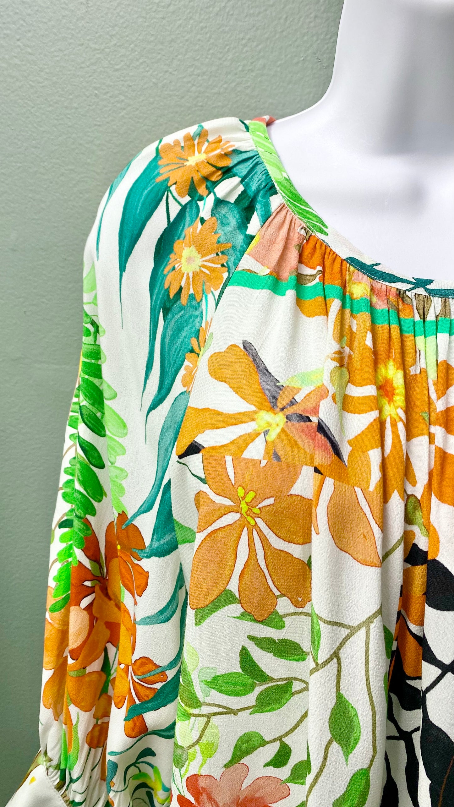 Karen Kane Floral Blouson Sleeve Top