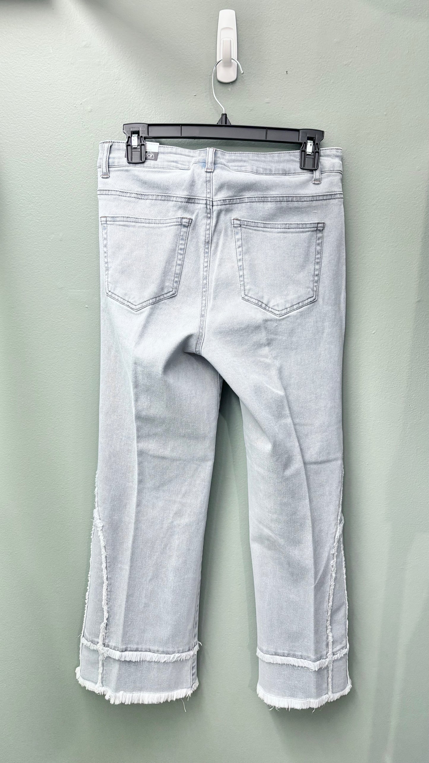 Multiples Crop Pant with Fringed Hem