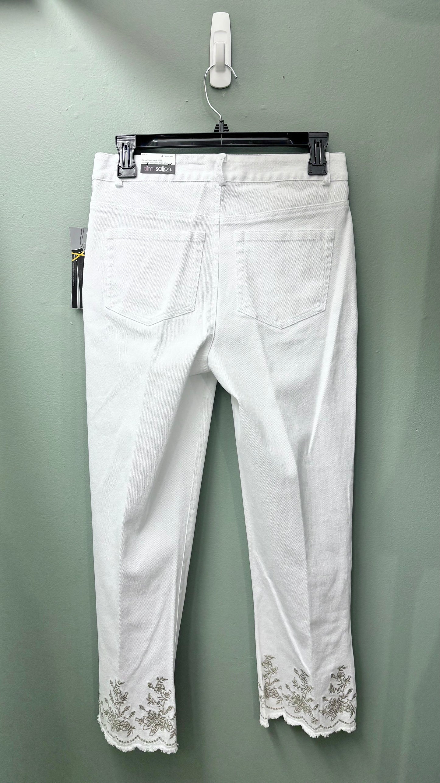 Multiples Embroidered Hem Jeans