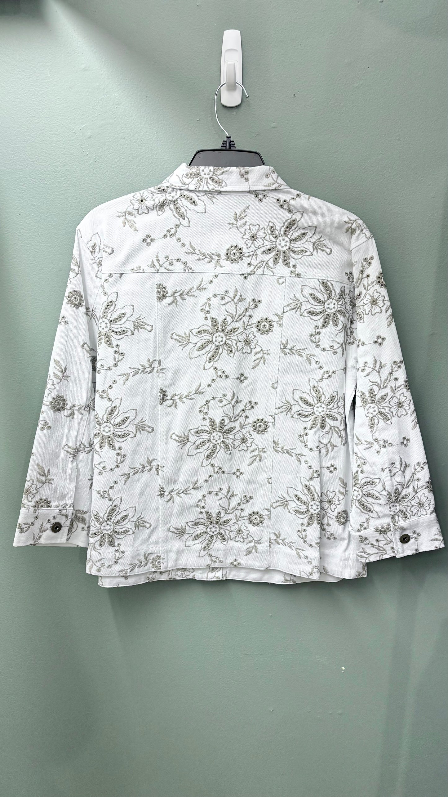 Multiples Embroidered Jean Jacket