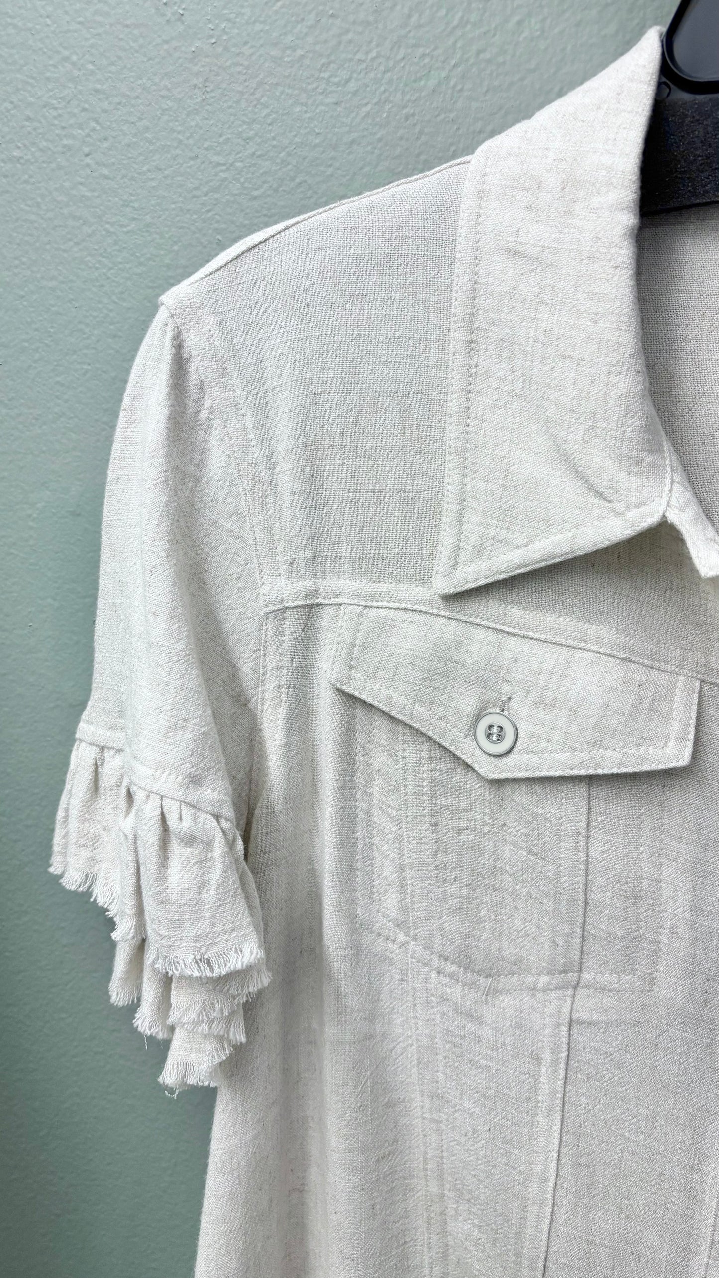 Multiples Ruffle Hem Jacket Top