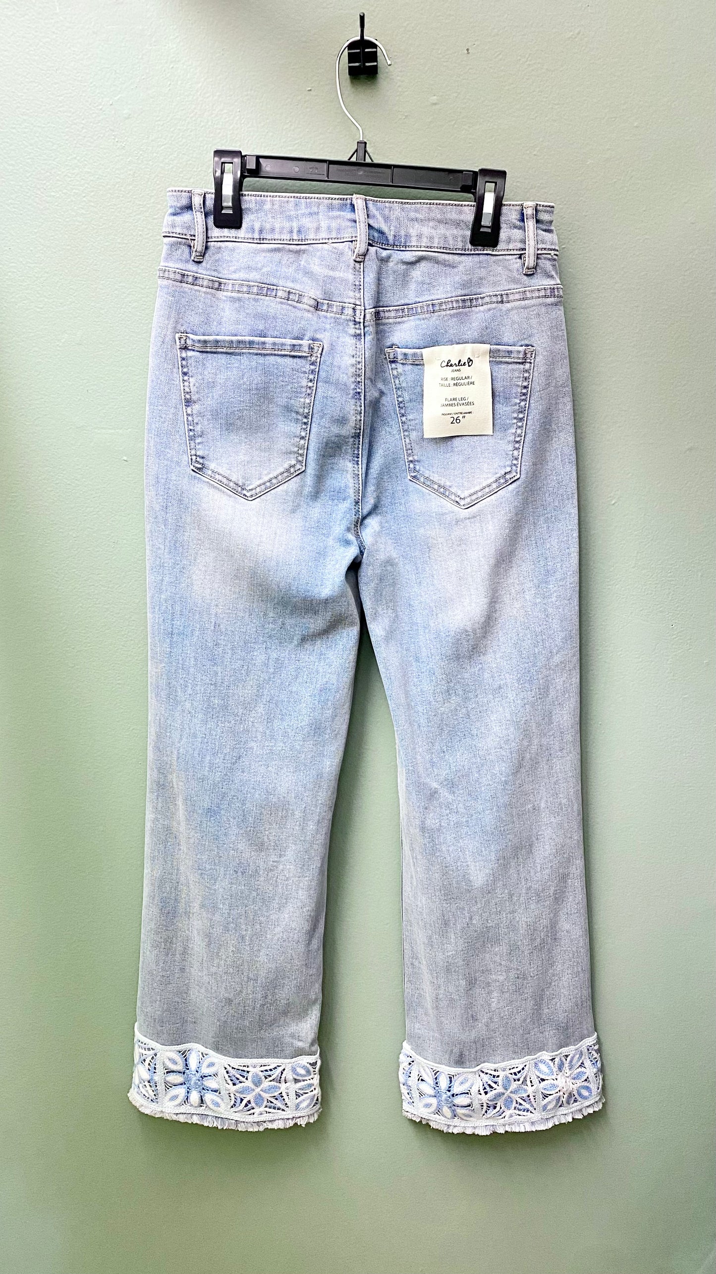 Charlie B Detailed Hem Jeans