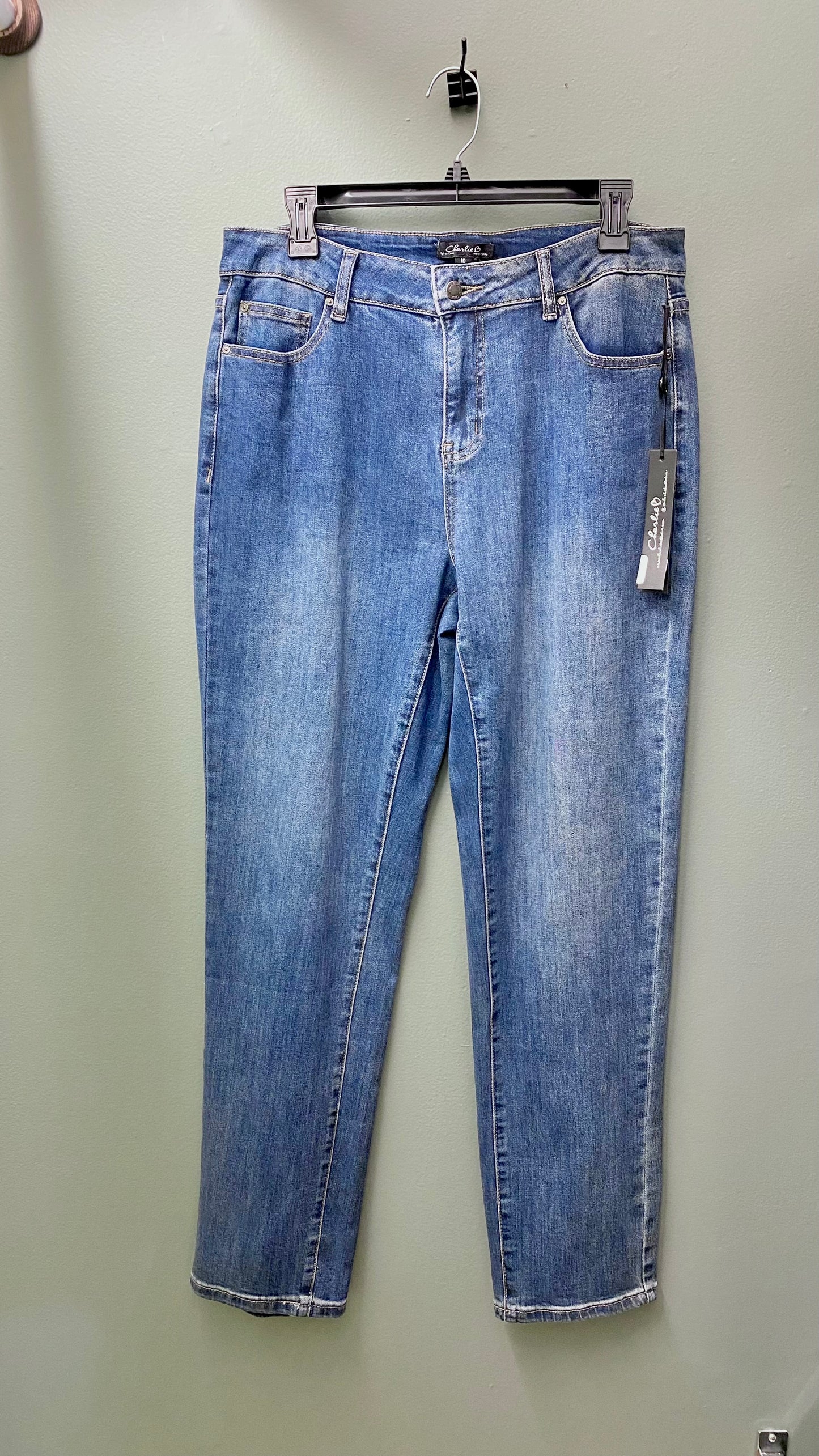 Charlie B Stone Wash Mom Jeans
