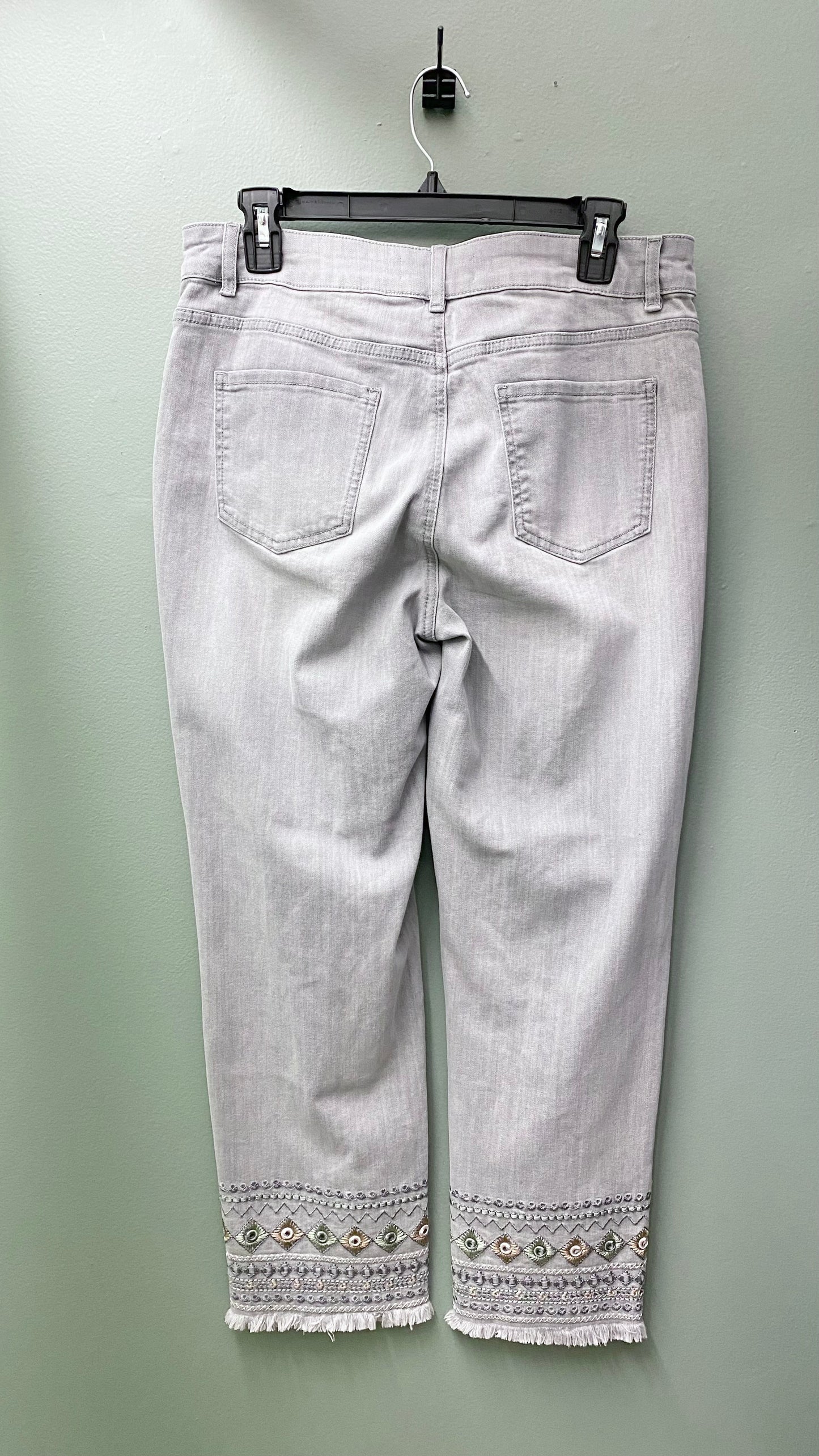 Charlie B Soft Grey Embroidered Jean