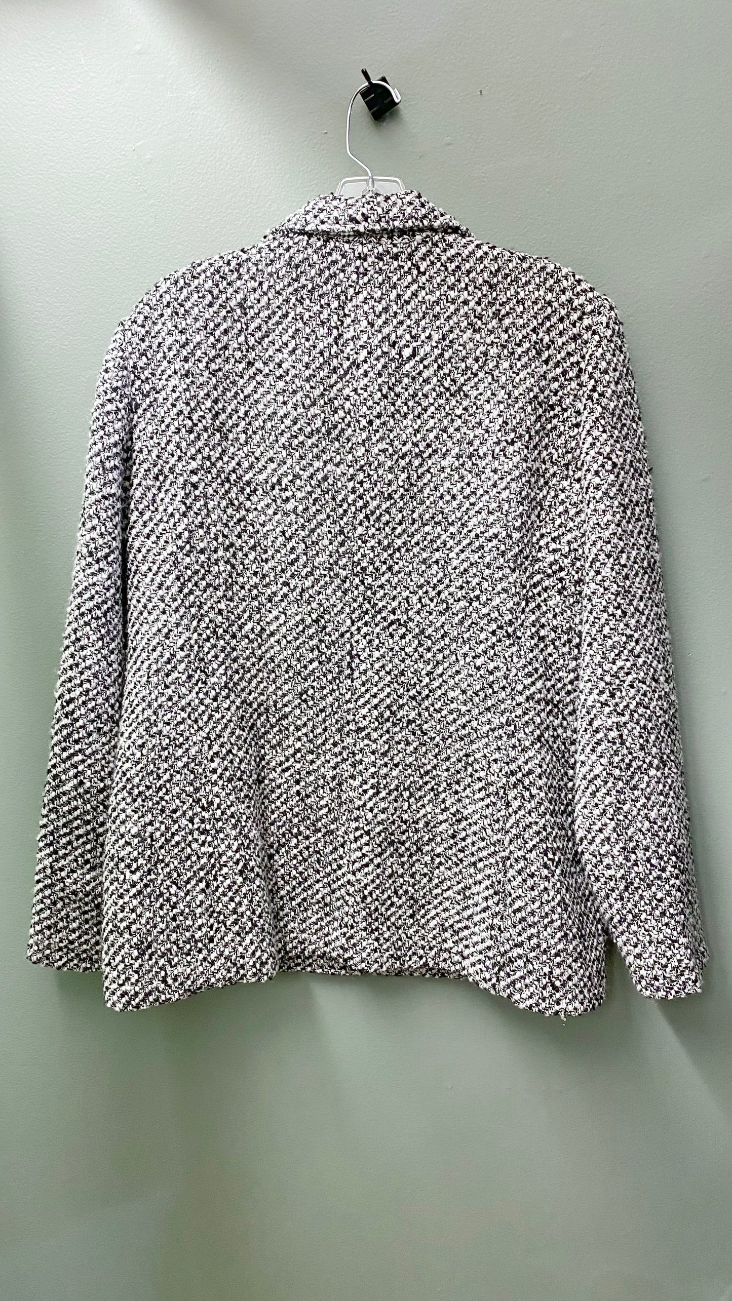 Clearance - L - Black and White Tweed