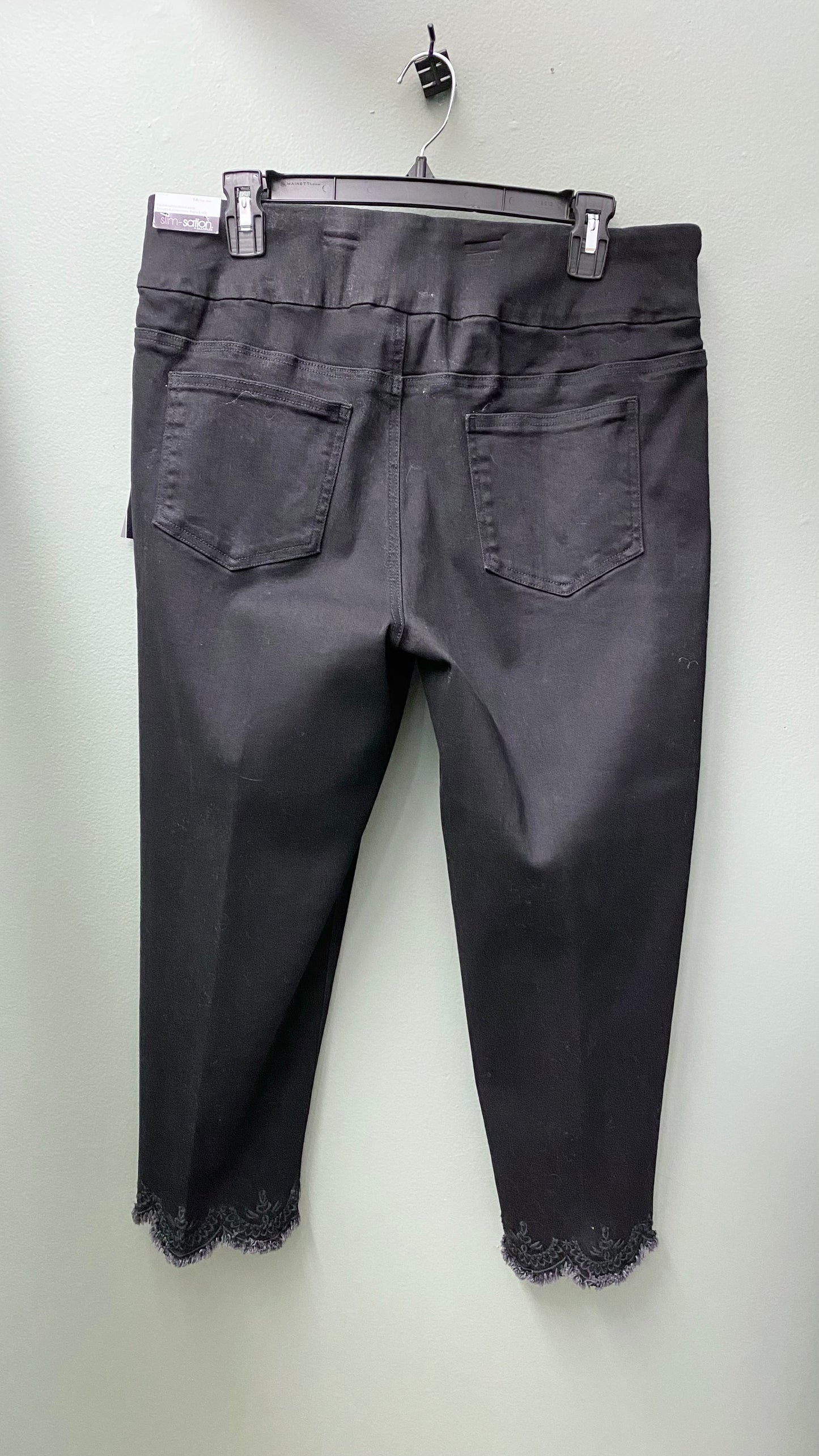 Slim-Sation Fringe Hem Pants