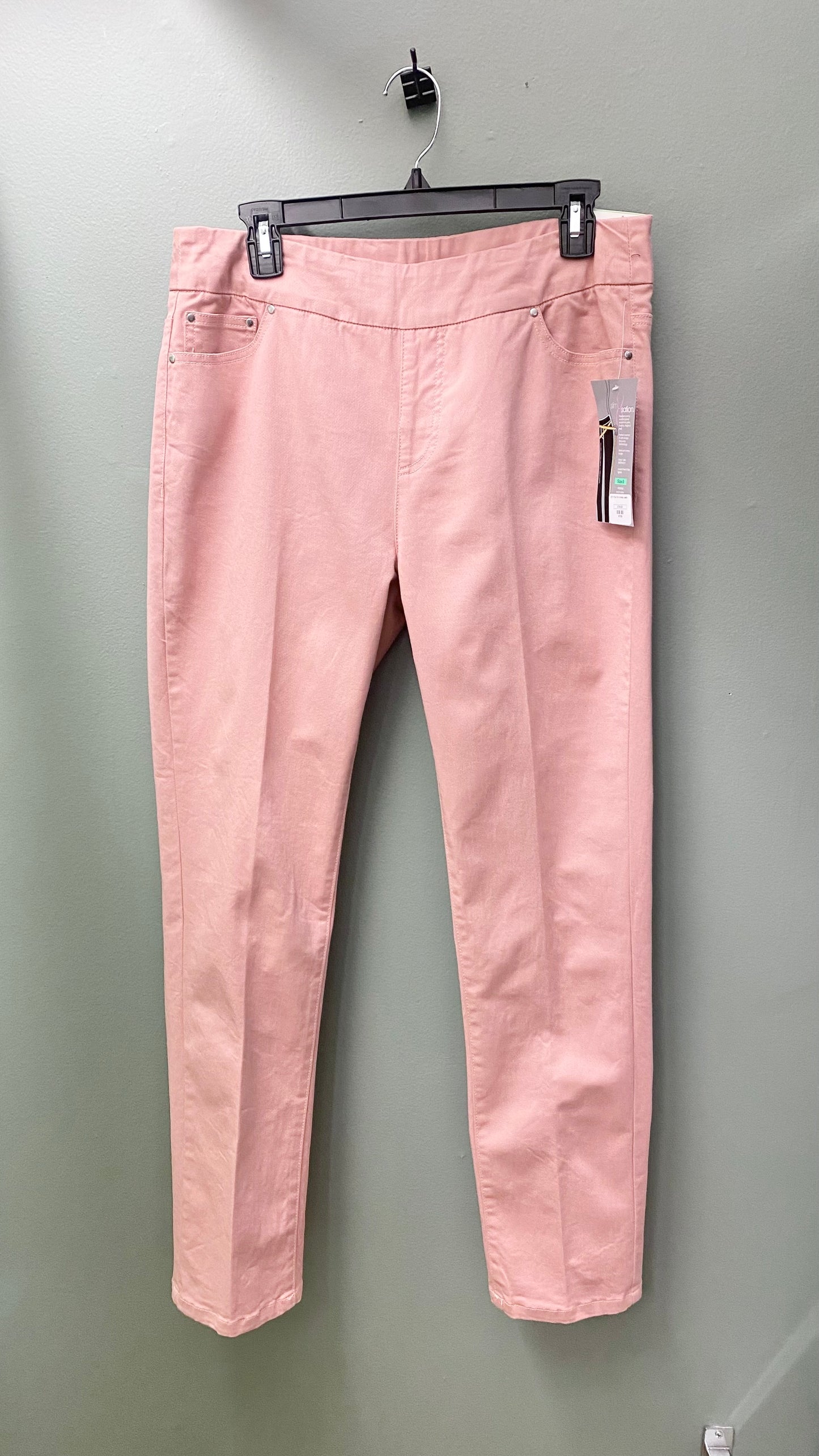 Multiples Slim-Sation Pull On Ankle Jean (Tan, Green, Salmon)