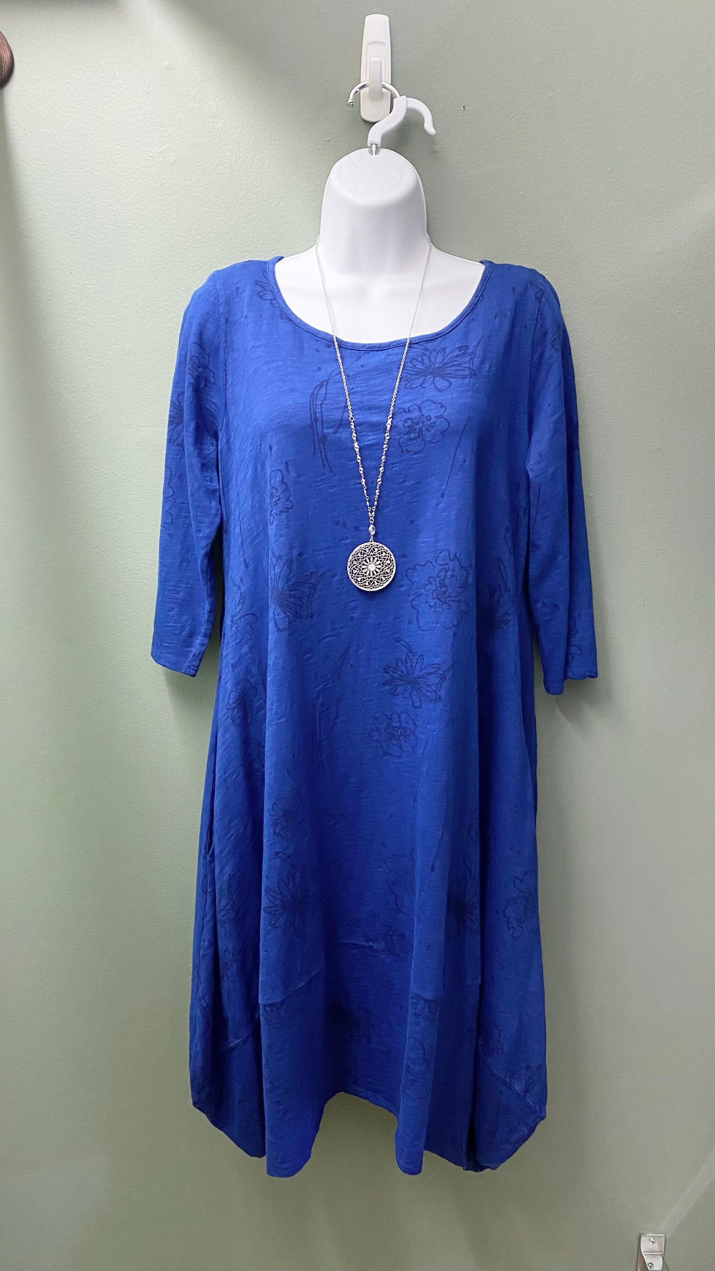 Cotton Lani Blue Tunic Dress