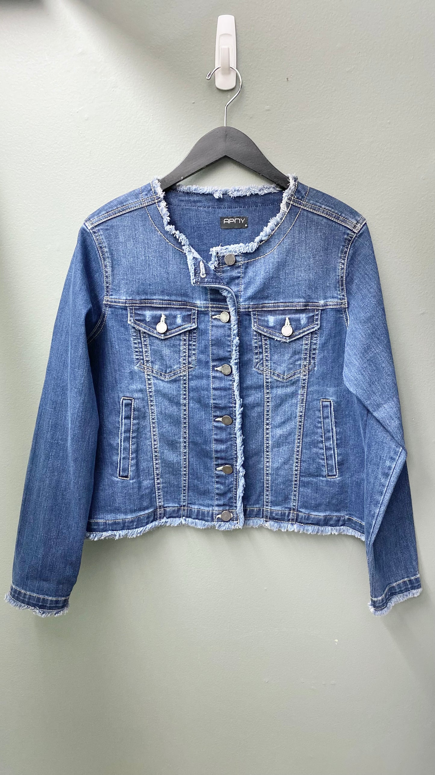 APNY Collarless Denim Jacket - 3 Colors