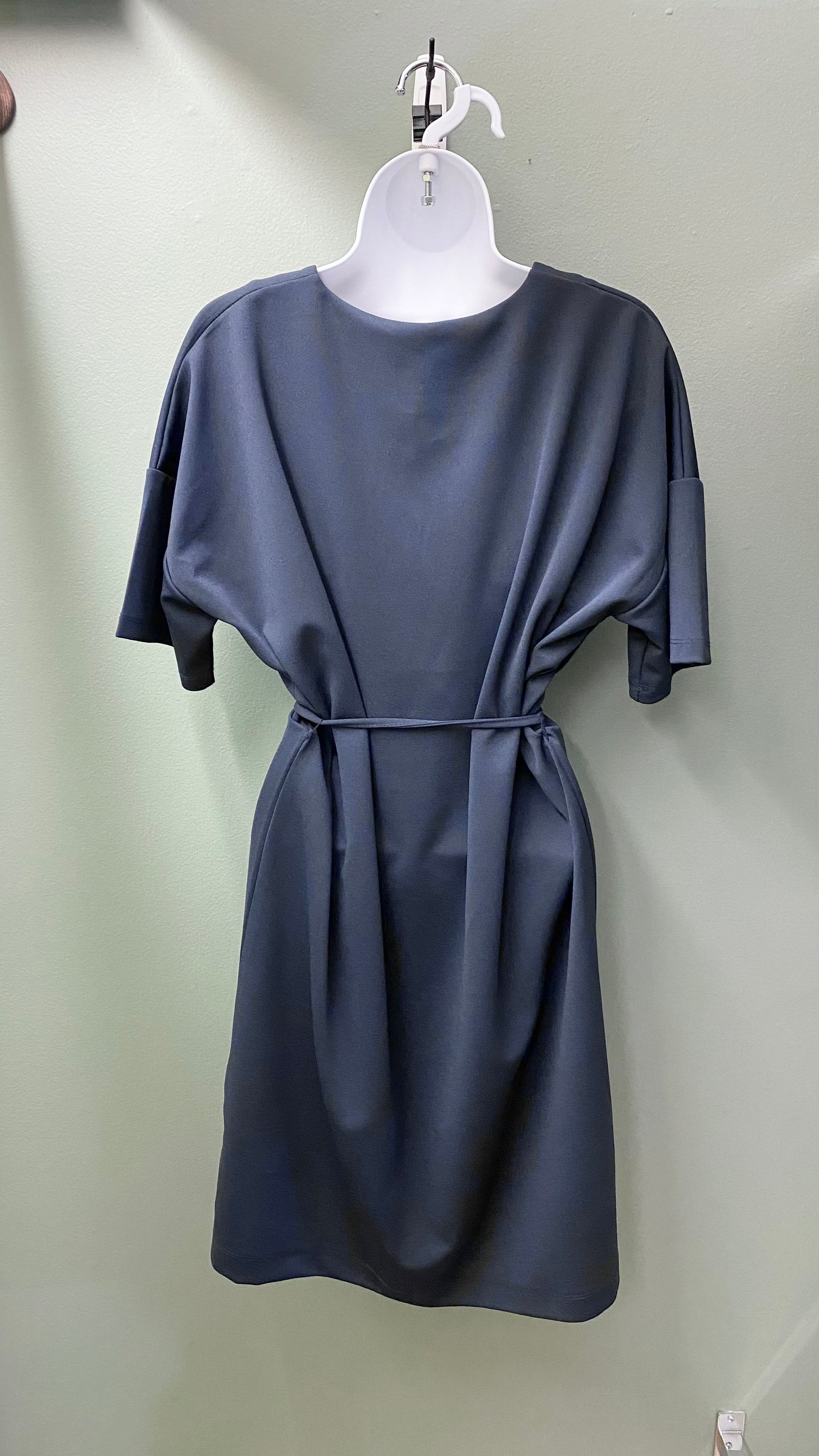 Soya Navy Tie Waist Dress