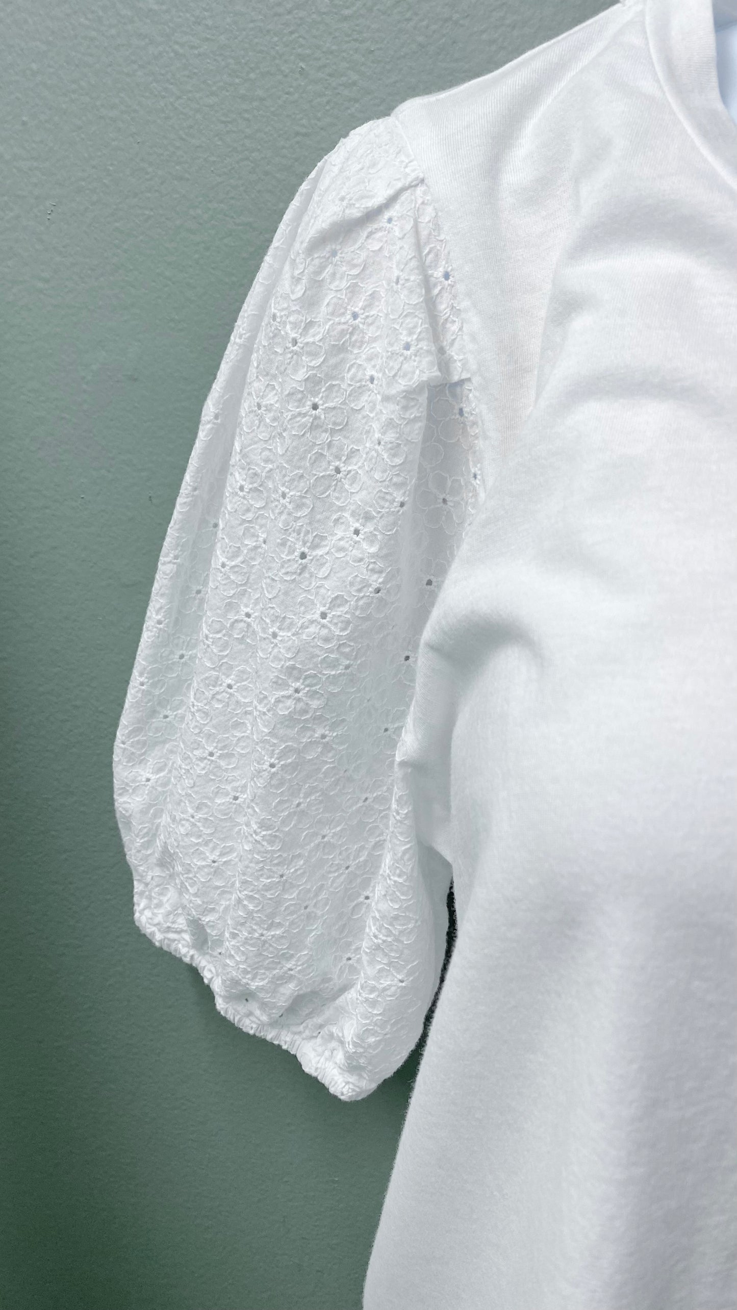 Dylan Hailey White Puff Sleeve Top