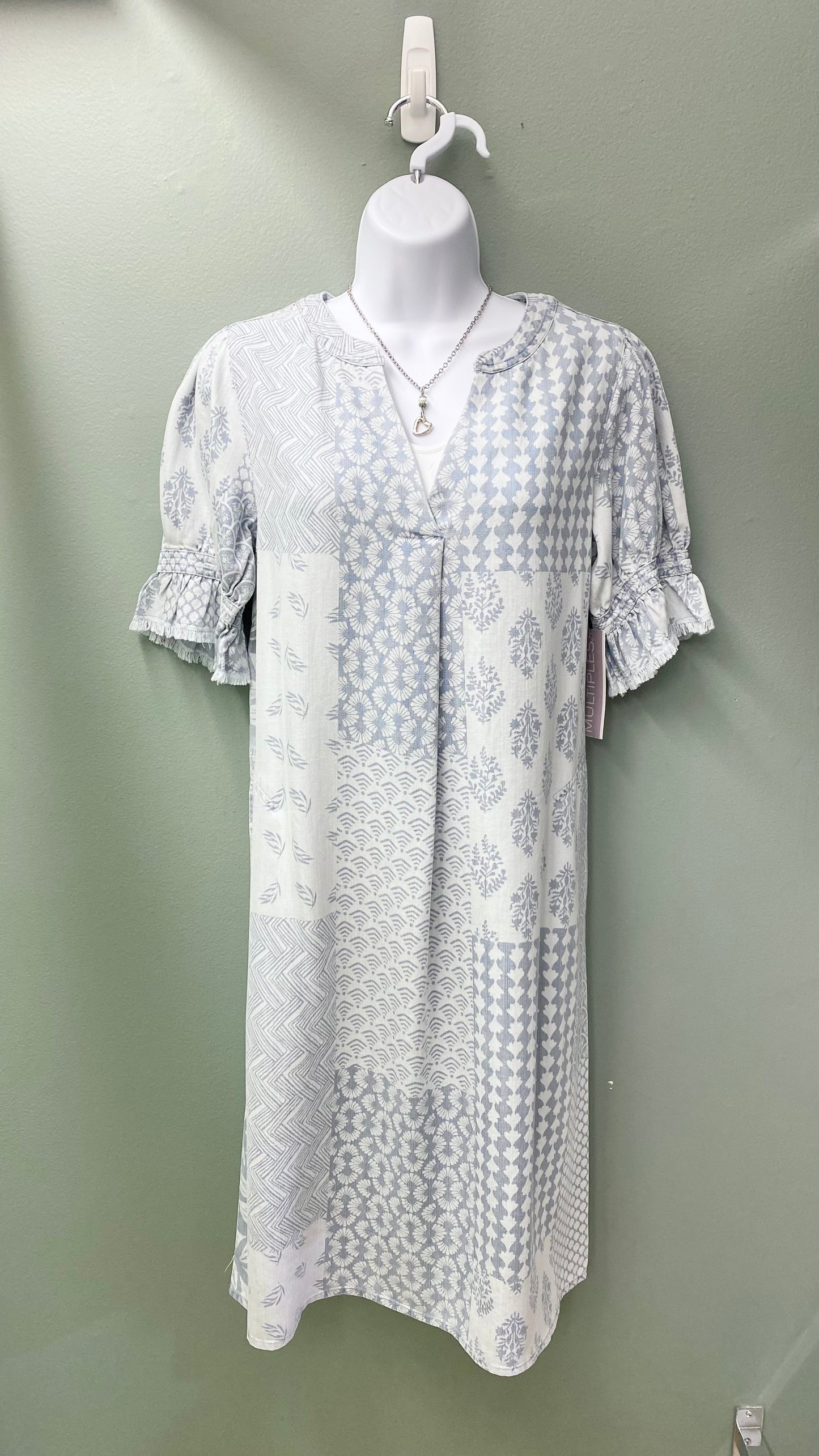 Multiples Patterned Flounce Dress