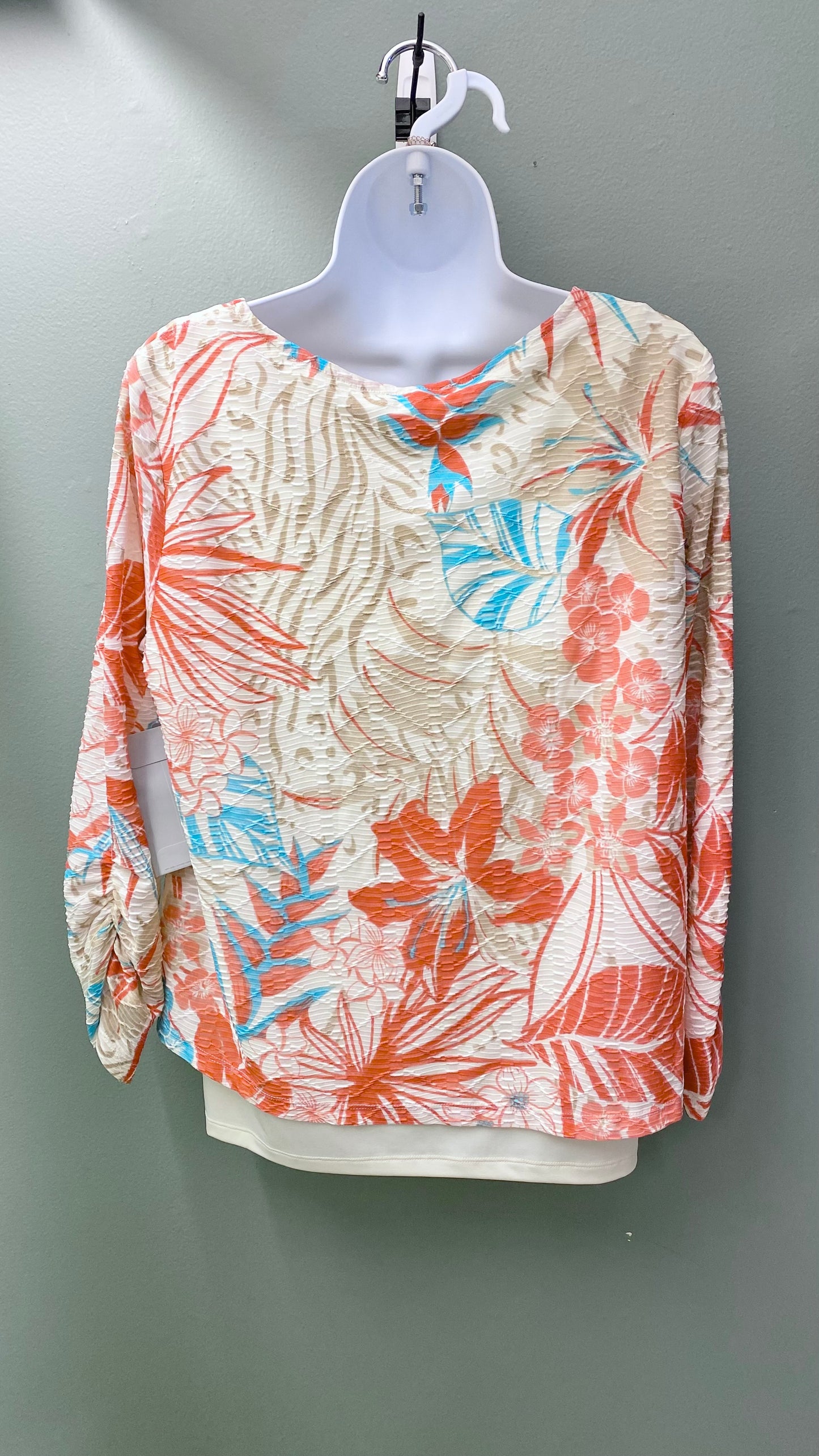 Multiples Leaf and Floral Top