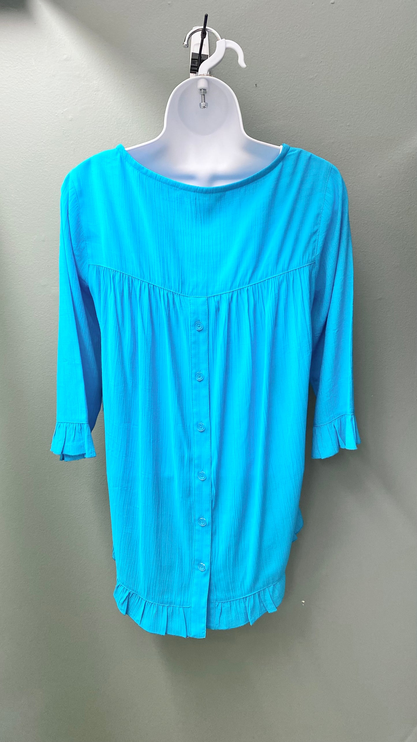 Clearance - Multiples Blue Button-Back