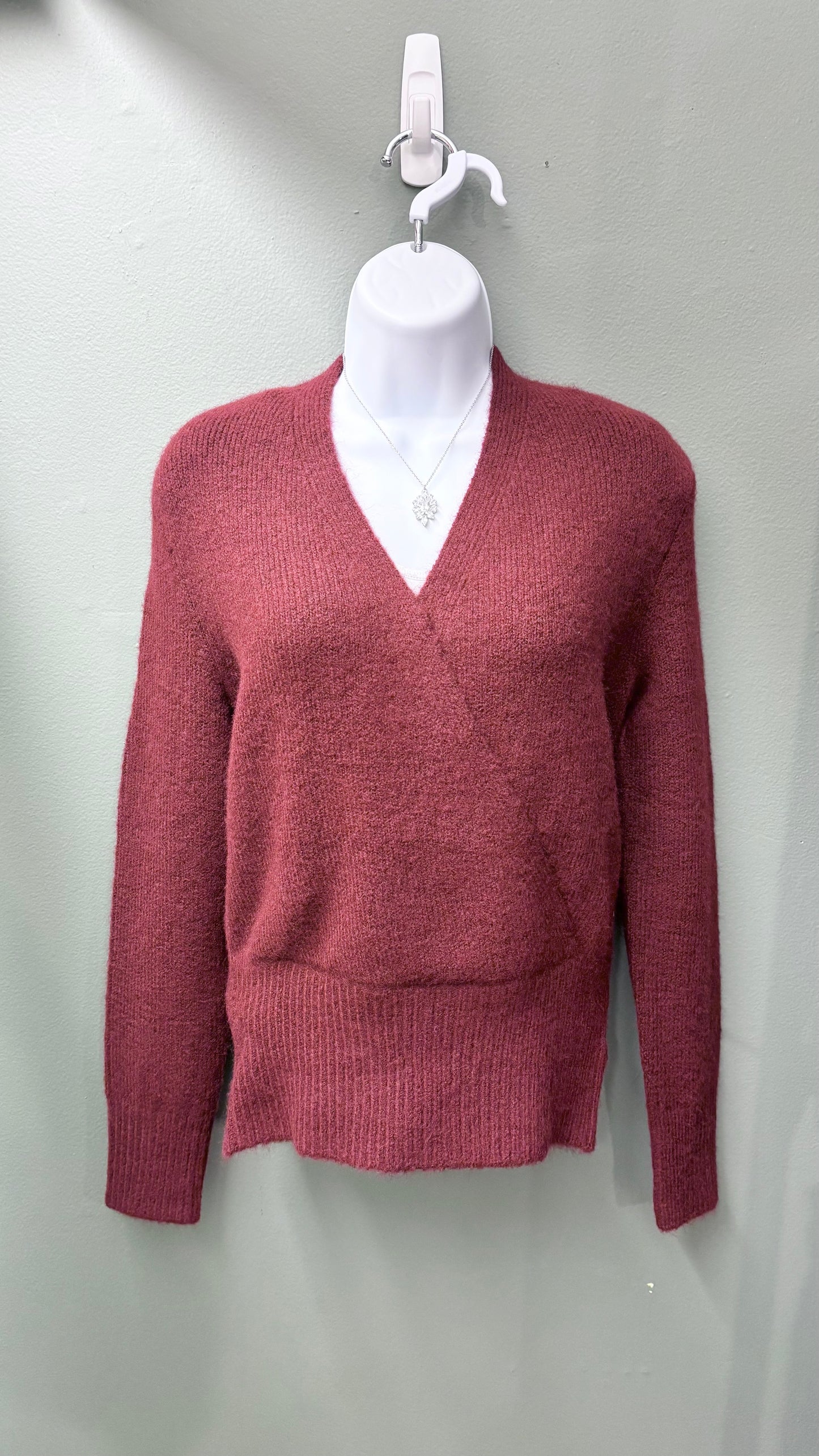 Karen Kane Wine Crossover Top