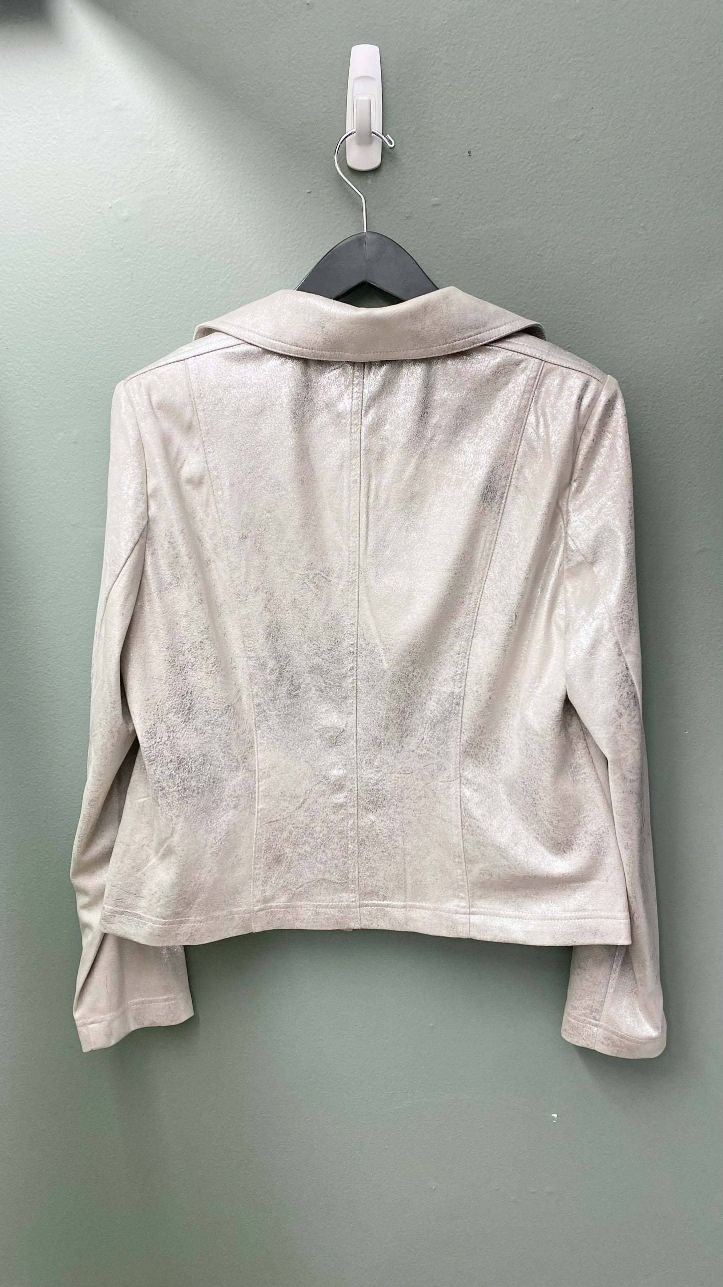 Charlie B Silver Faux Leather Jacket