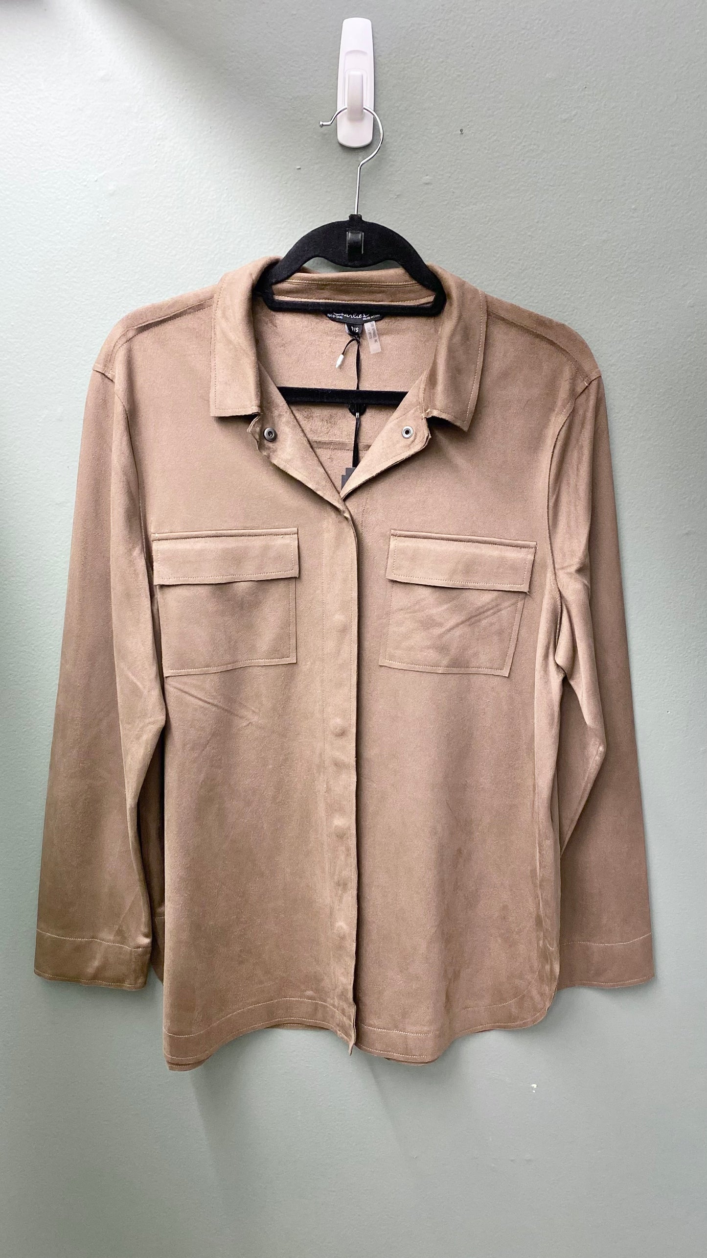 Charlie B Suede Shirt Jacket