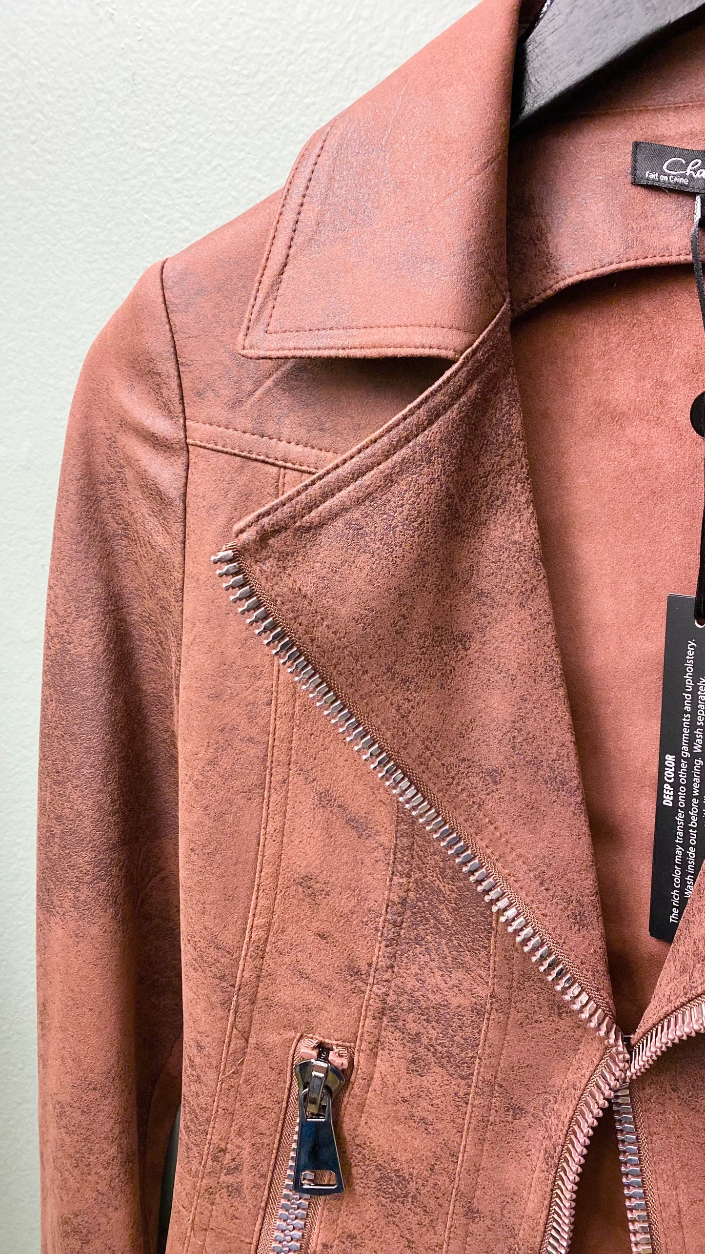 Charlie B Deep Red Moto Jacket