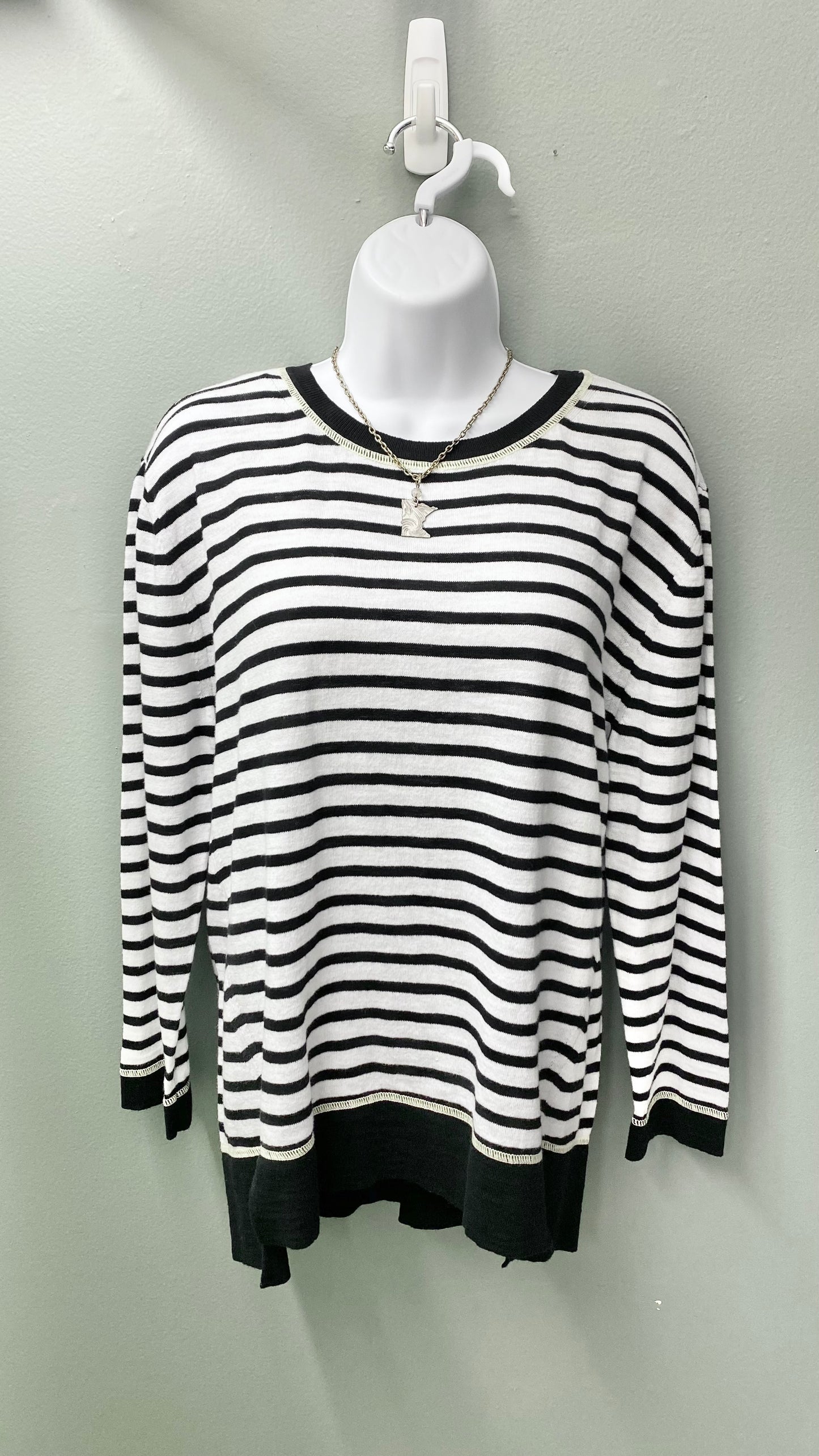 Clearance - Charlie B Crew Neck Anchor-Detailed