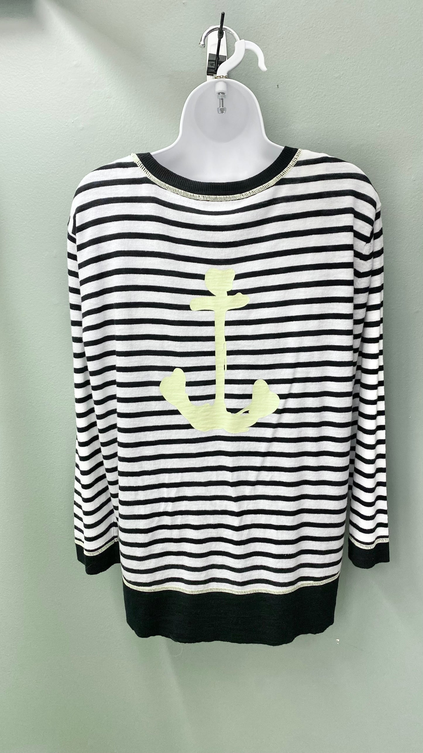 Clearance - Charlie B Crew Neck Anchor-Detailed