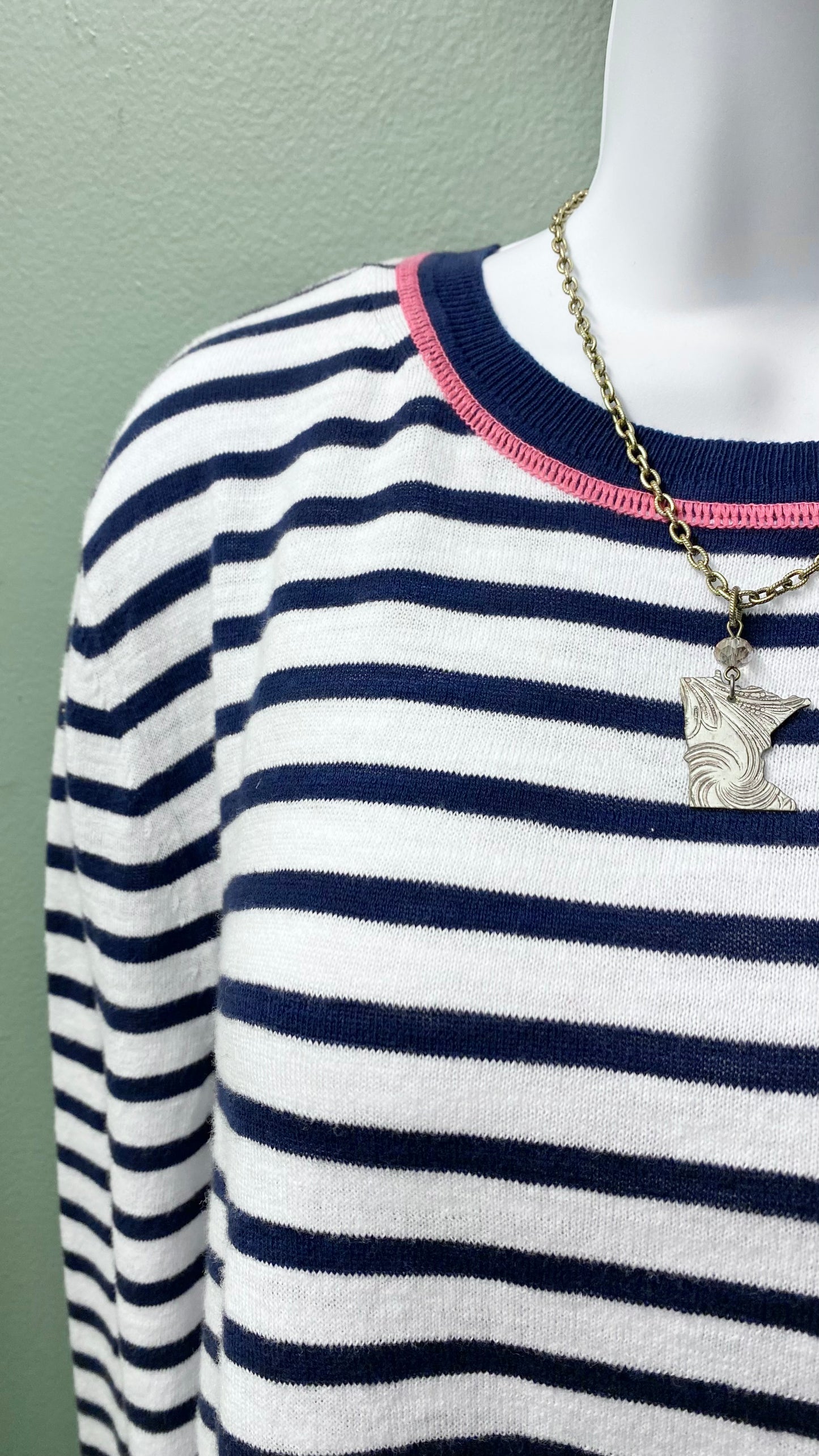Clearance - Charlie B Crew Neck Anchor-Detailed