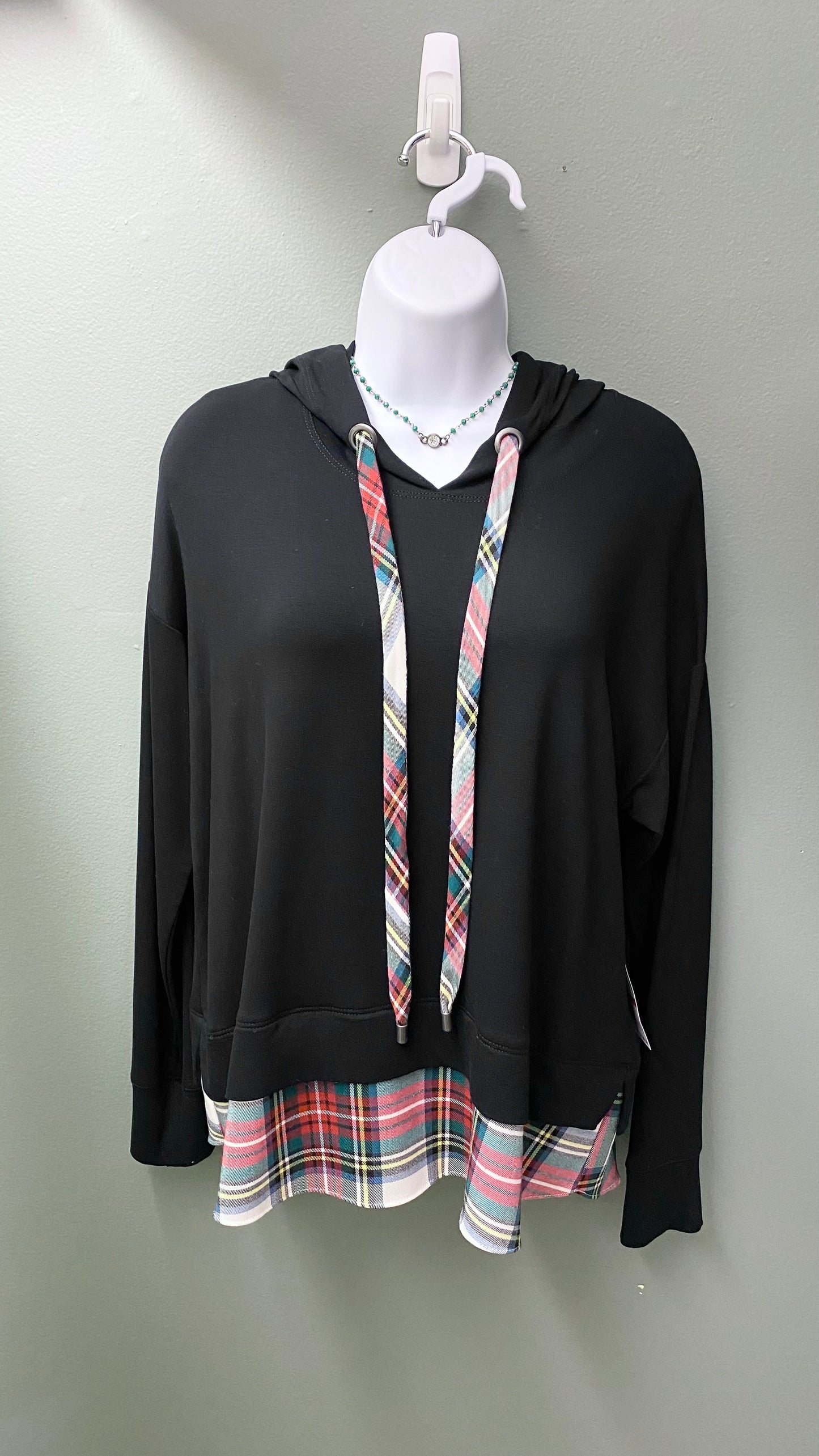 Karen Kane Hooded Contrast Top