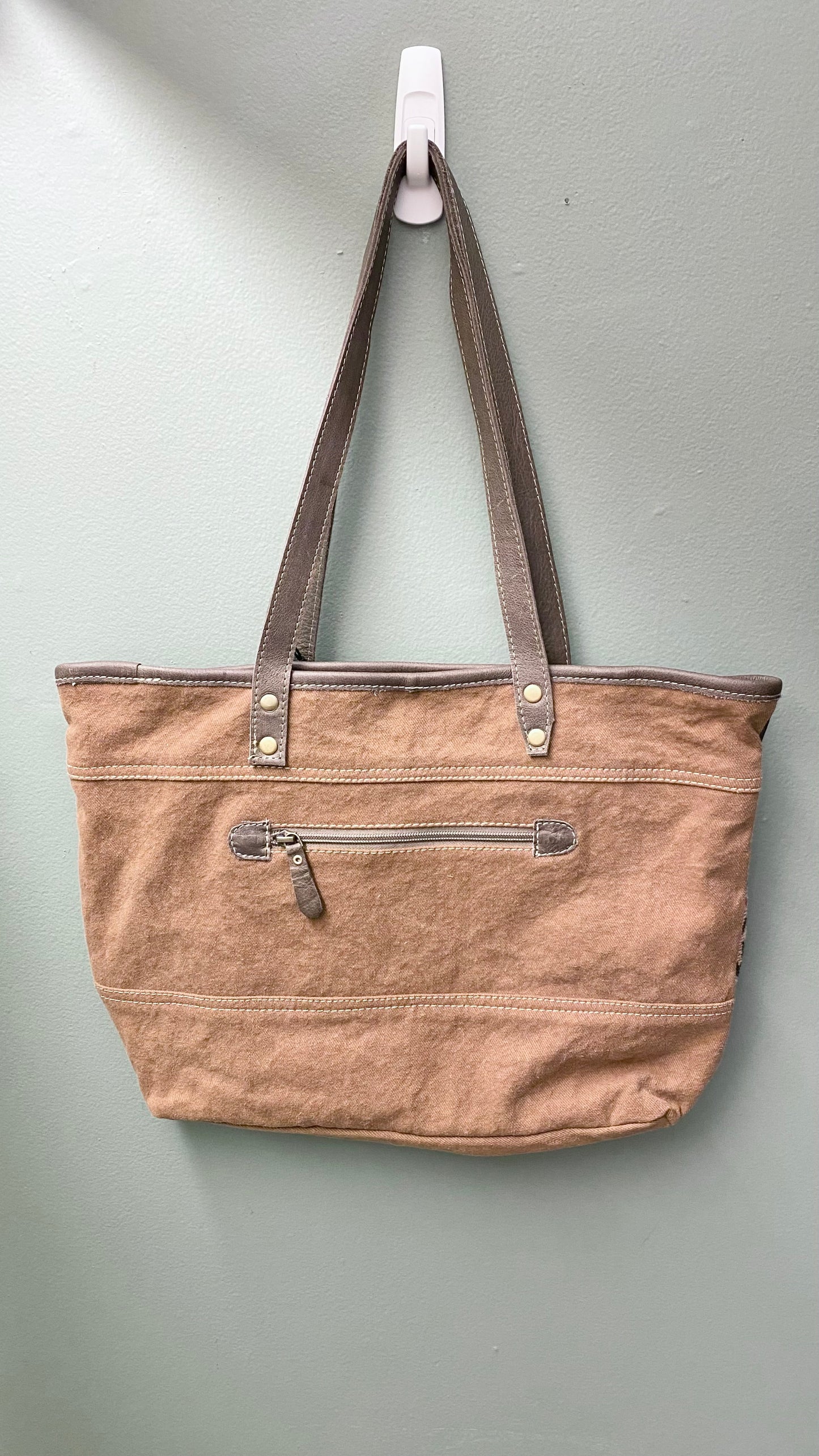 Myra Bag Patterned Panel Small Tote