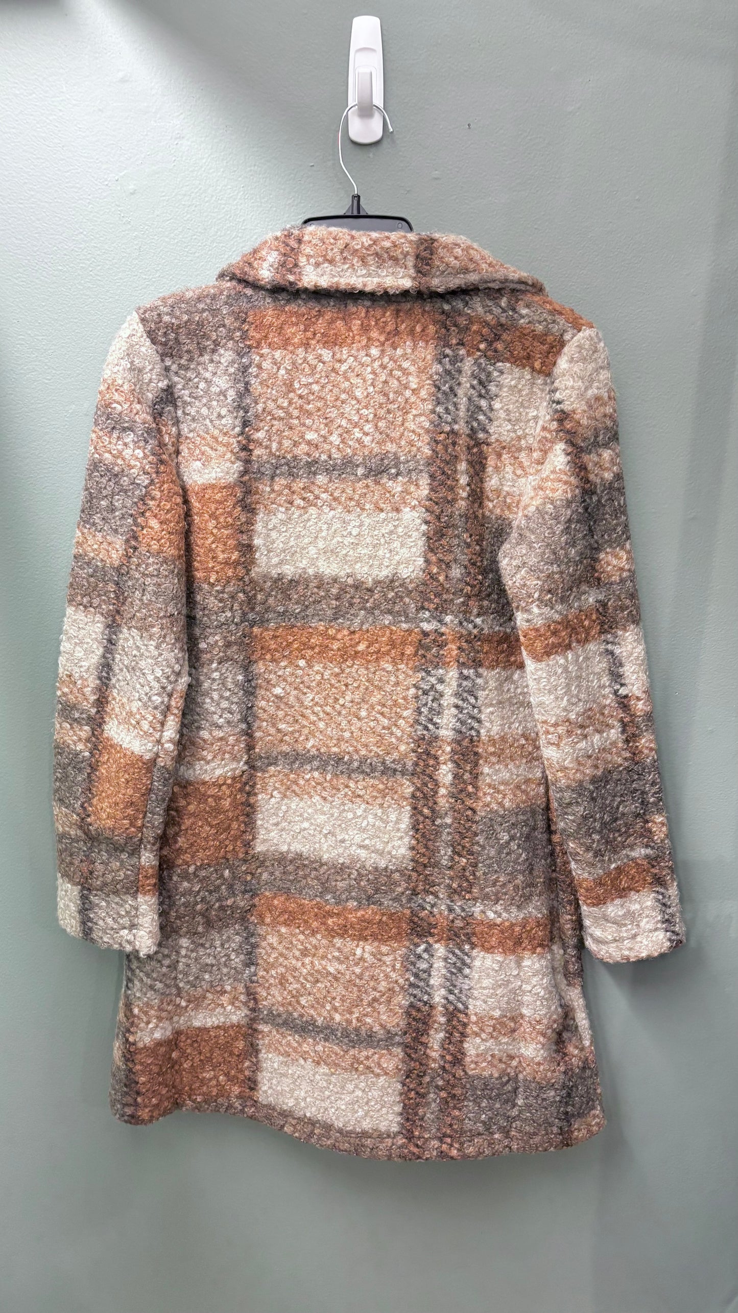 * Kamana Boucle Brown Plaid Coat