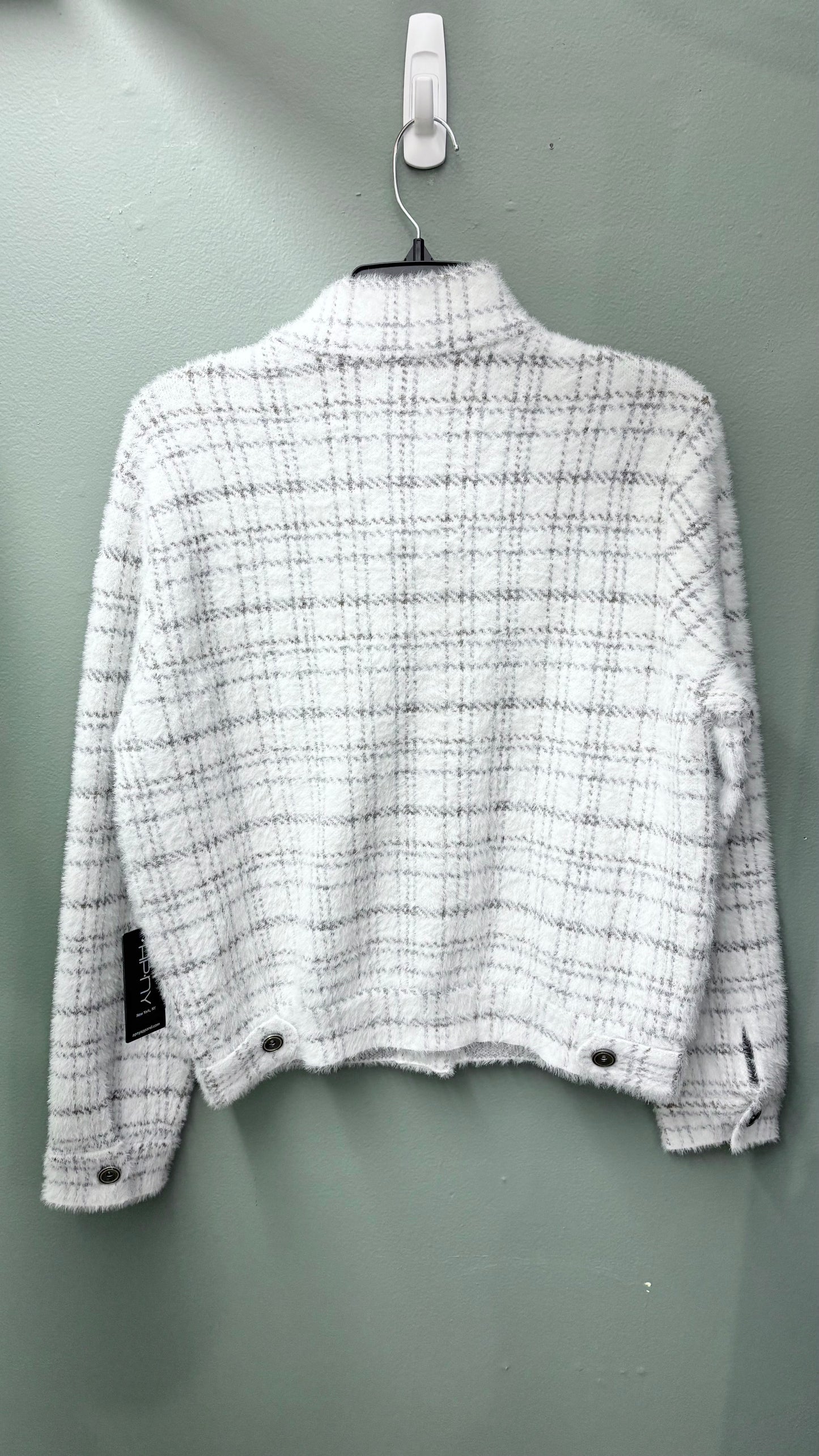* APNY Cropped Plaid Cozy Cardigan / Jacket
