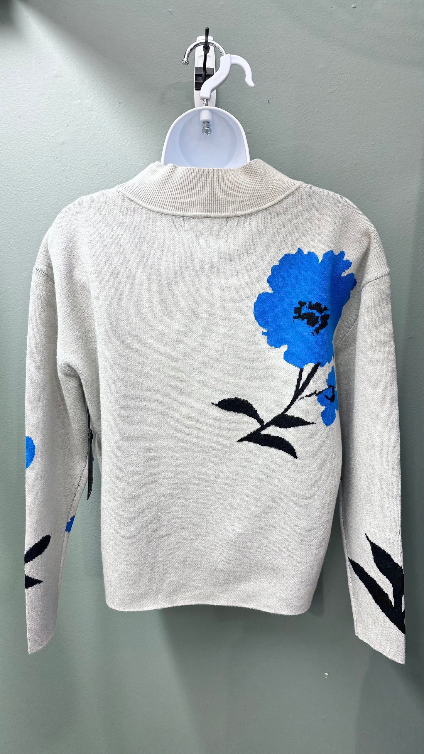 * APNY Floral Mock Neck Sweater