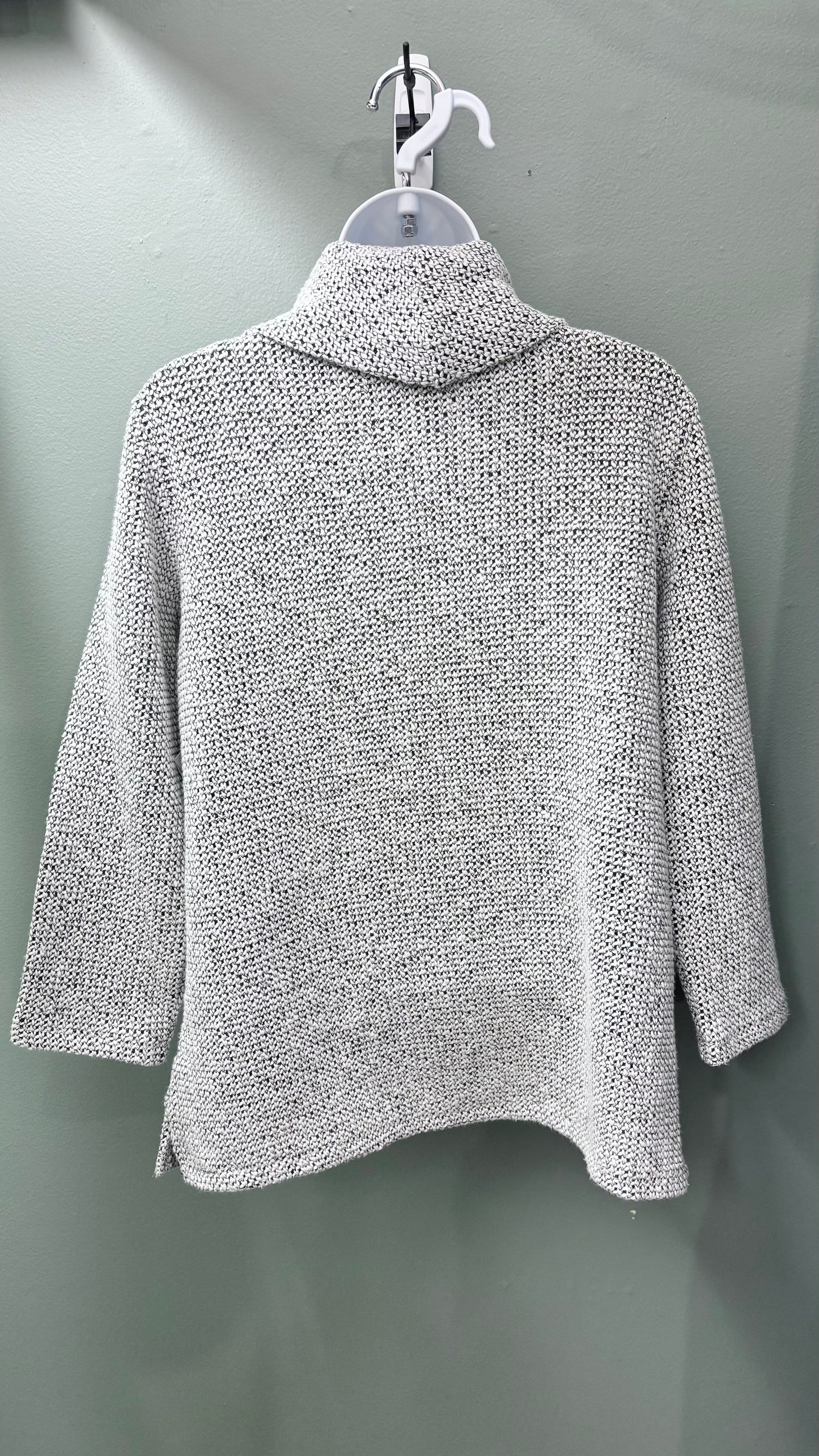 * Multiples Cowl Neck Salt and Pepper Top