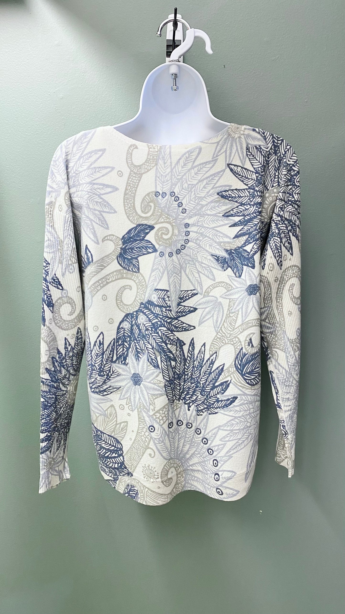 Charlie B Printed Round Hem Sweater