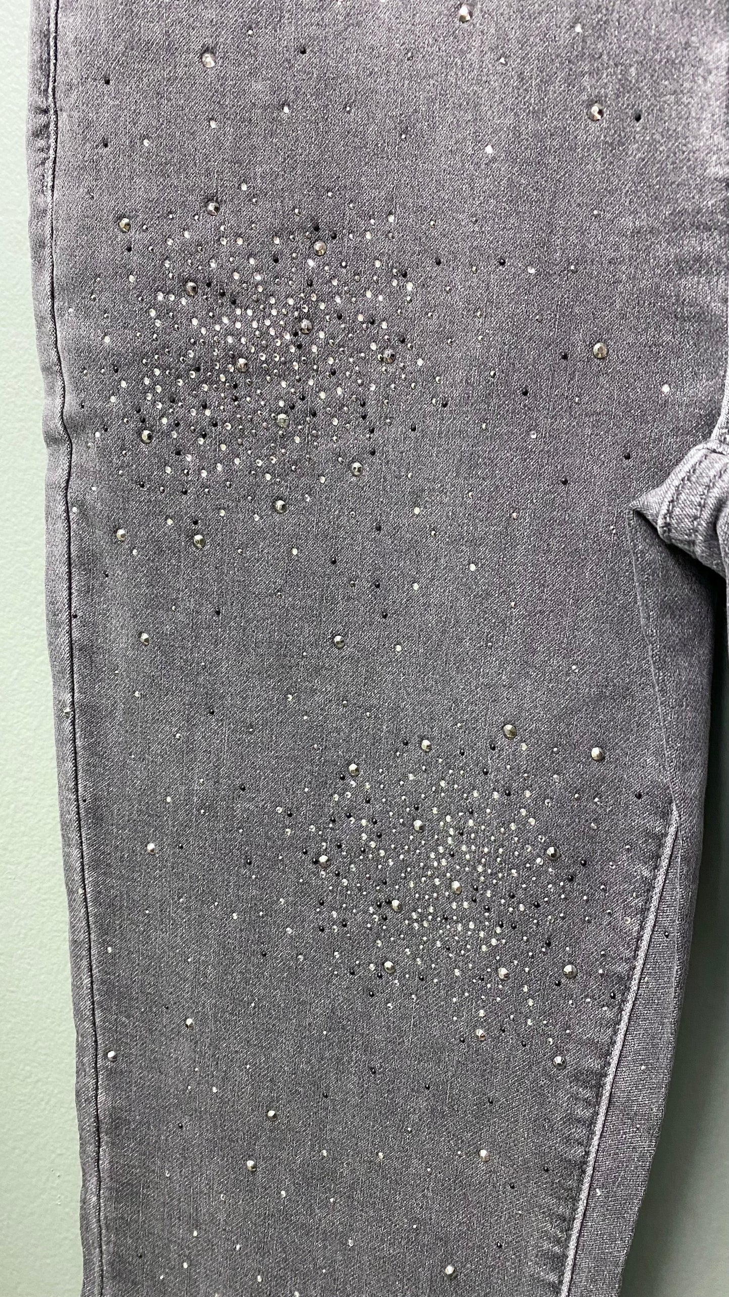 Charlie B Denim All Over Studded Pant