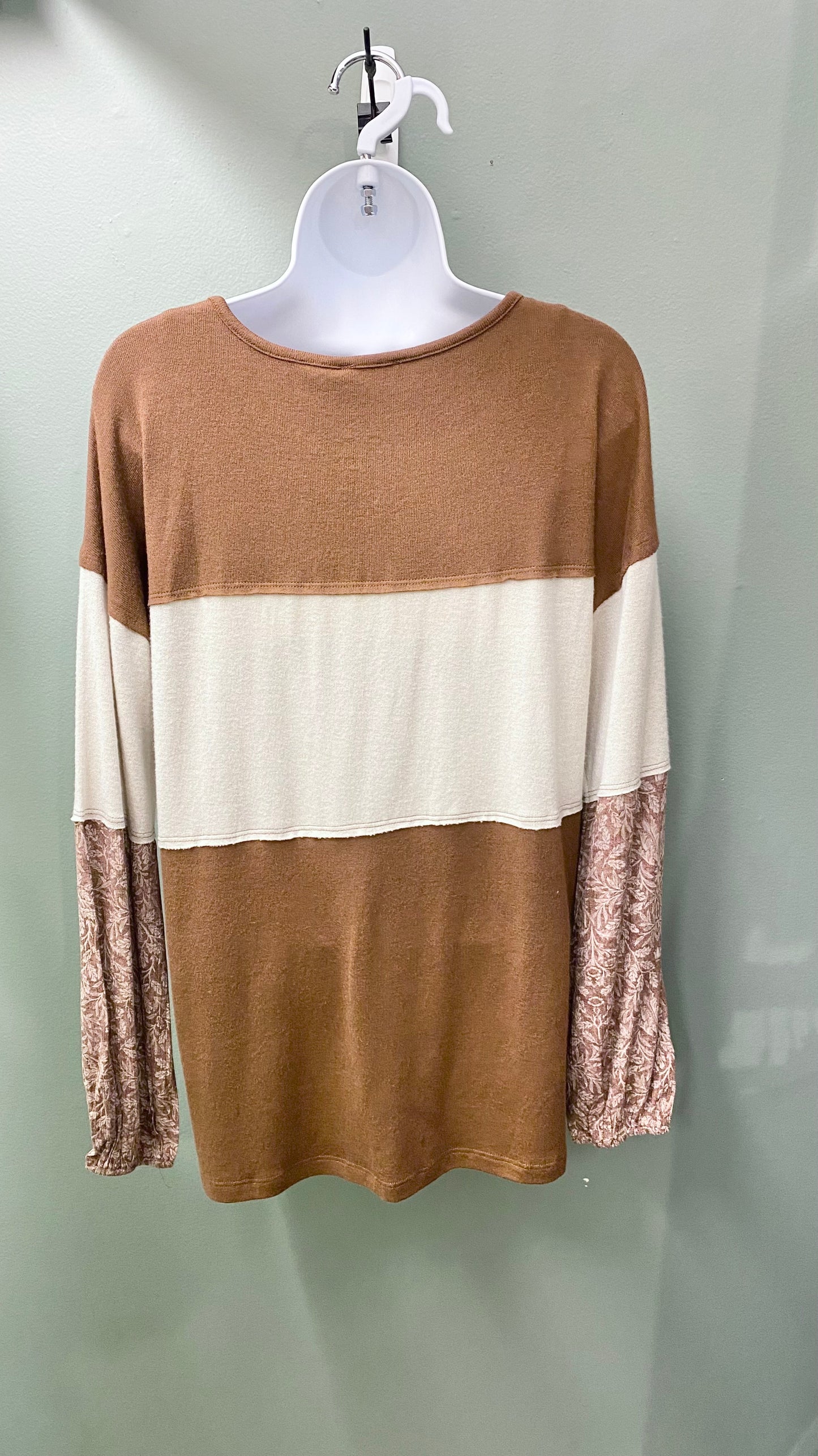 Doe and Rae Colorblock Knit Top