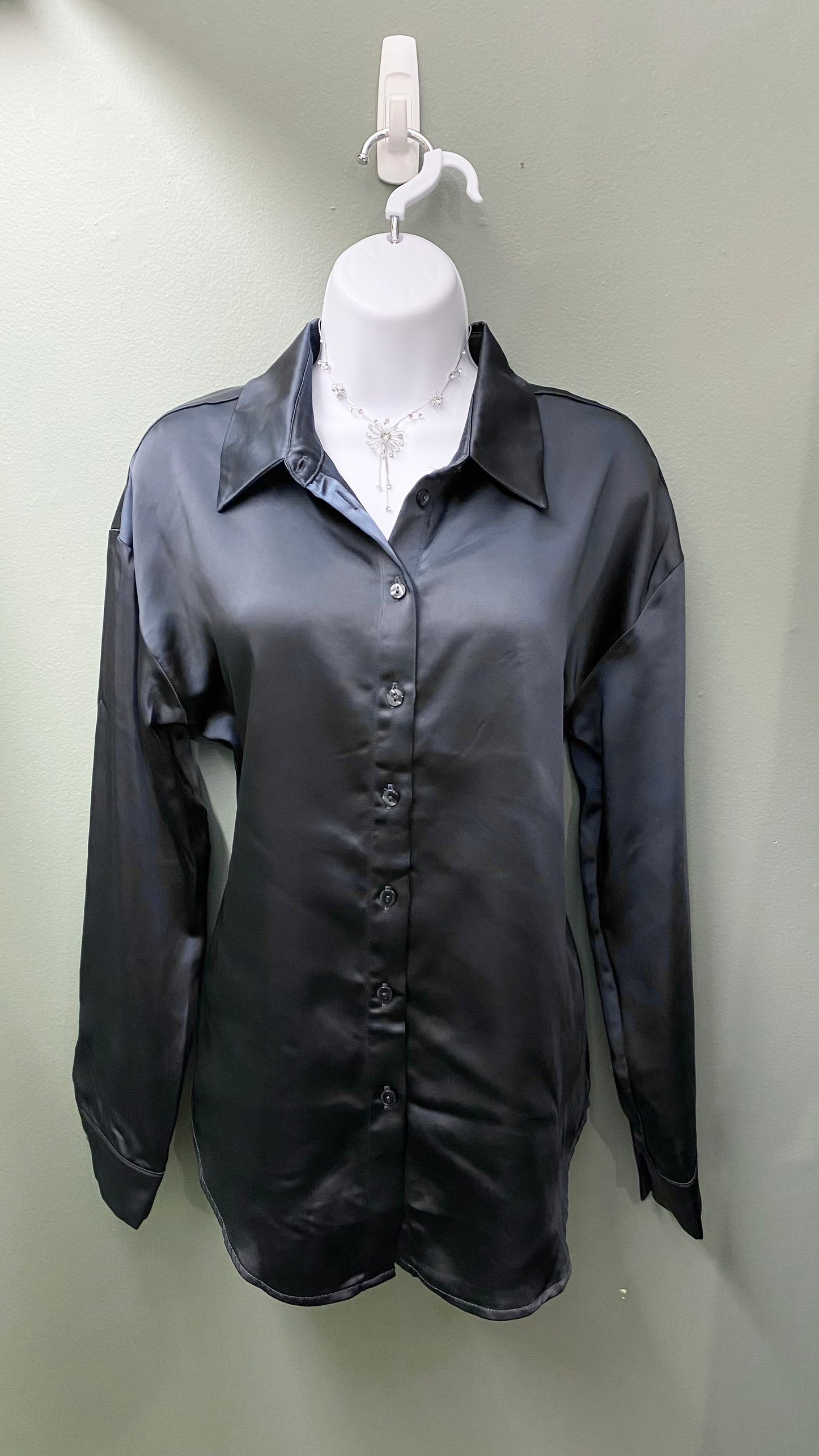 Charlie B Long Sleeve Dark Blue Button Up Shirt