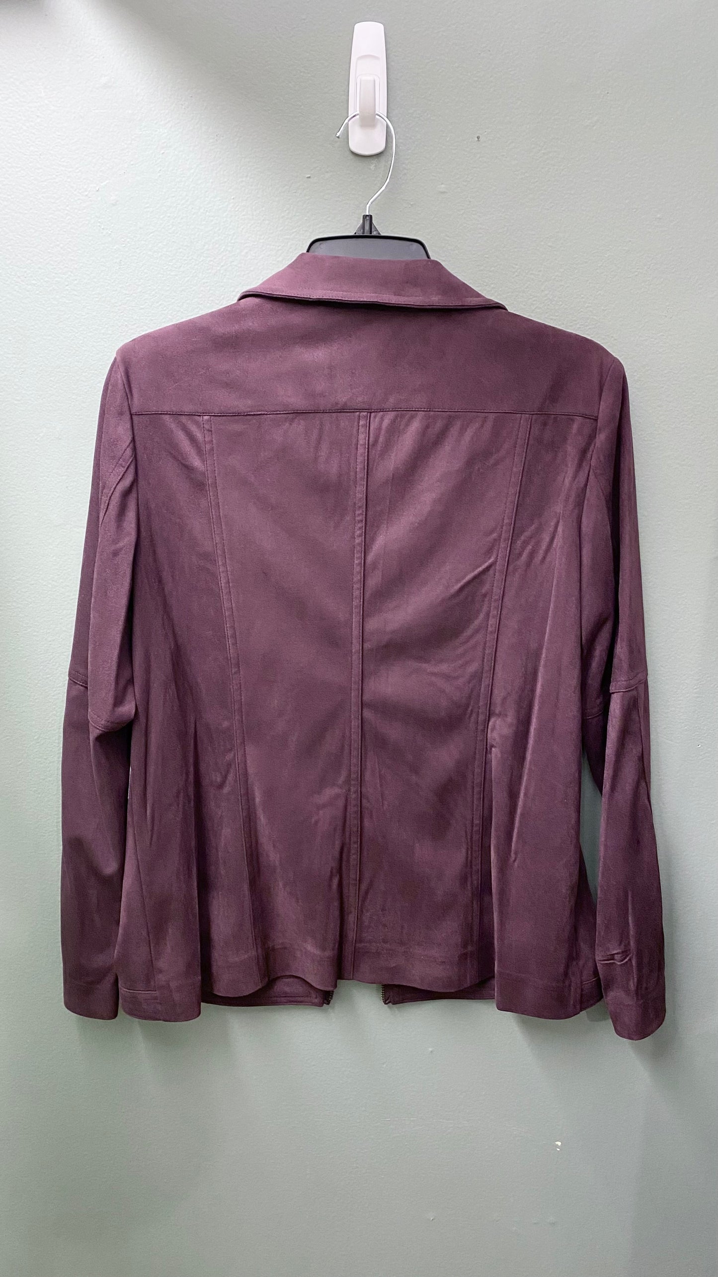 Multiples Suede-Type Faux Leather Jacket