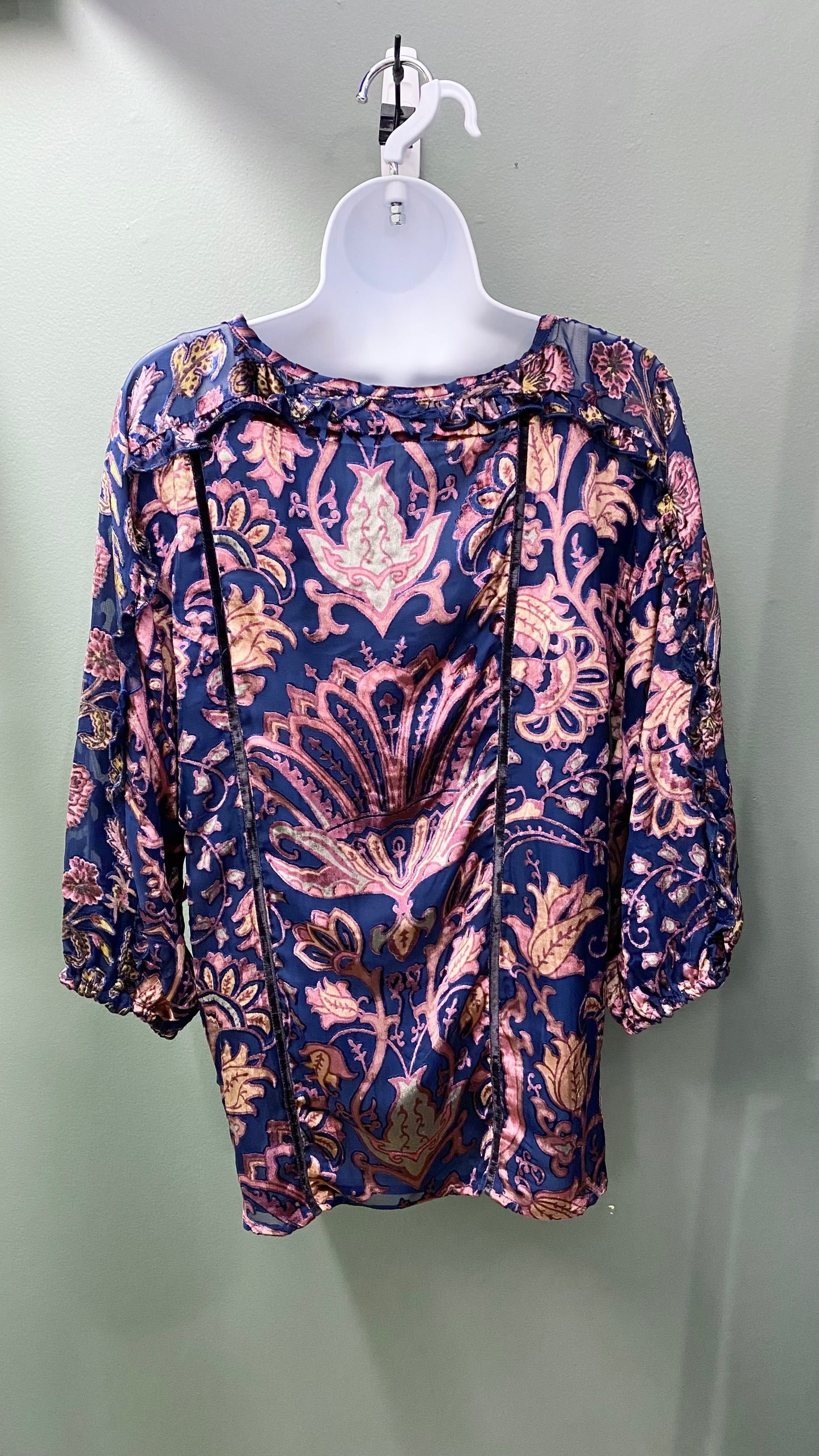 Tru Luxe Velvet Burnout Top