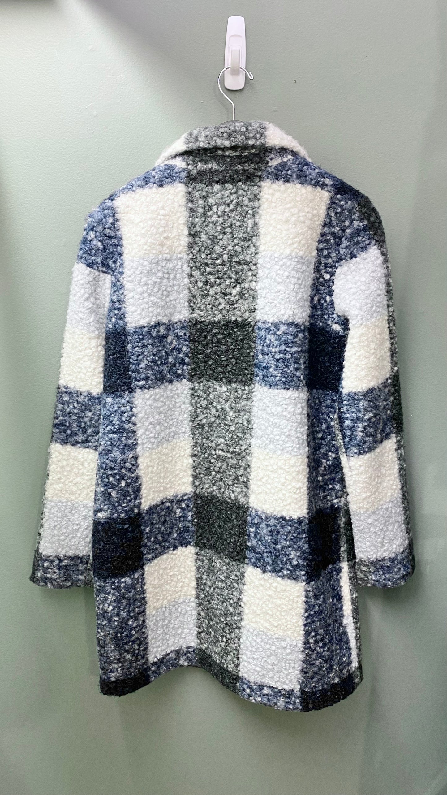Charlie B Blue and Grey Boucle Coat