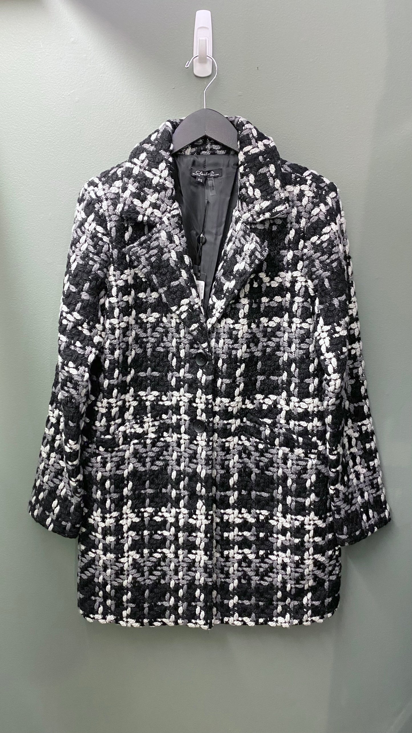 Charlie B Black and White Coat