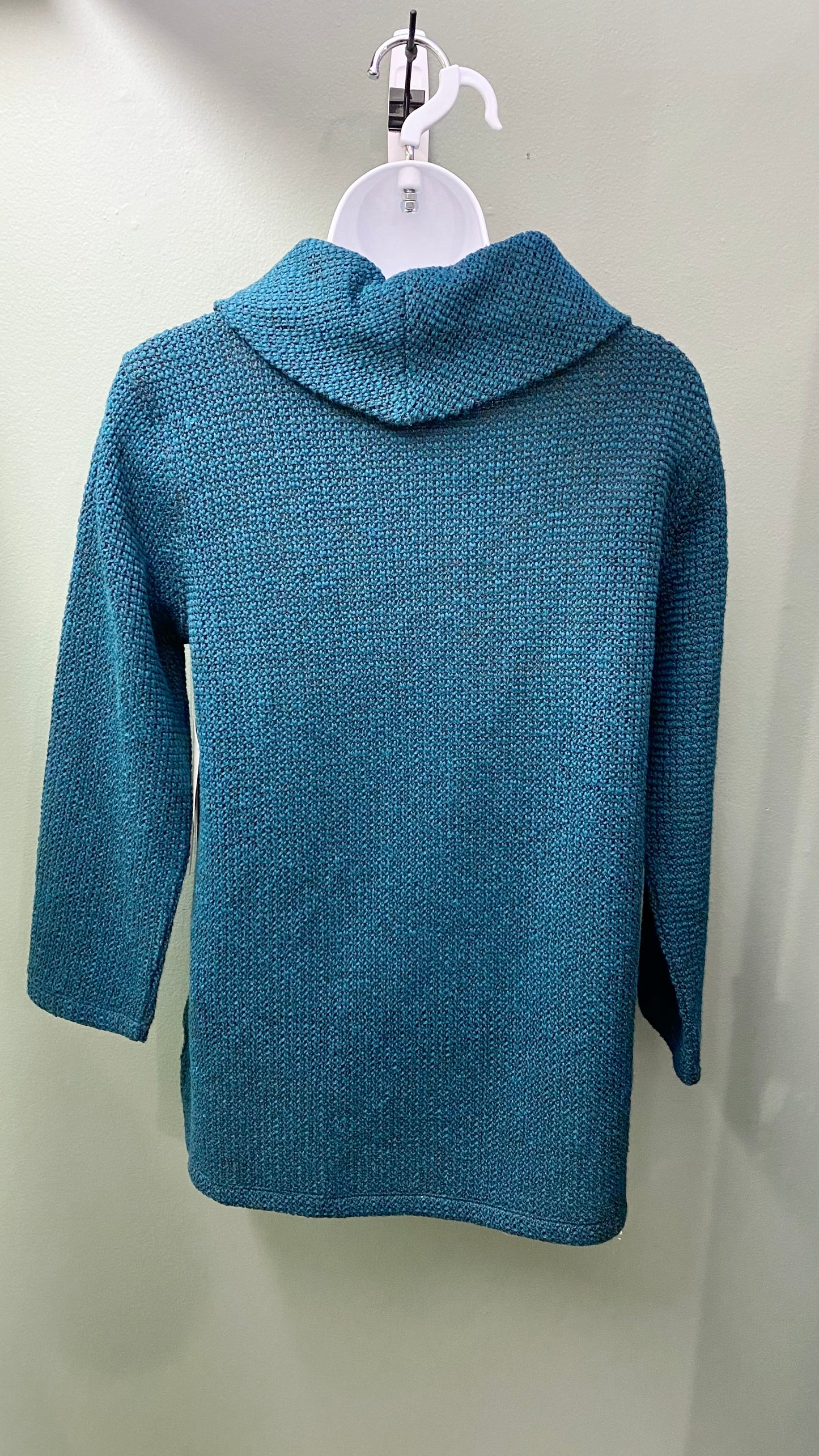 Multiples Teal Cowl Neck Top