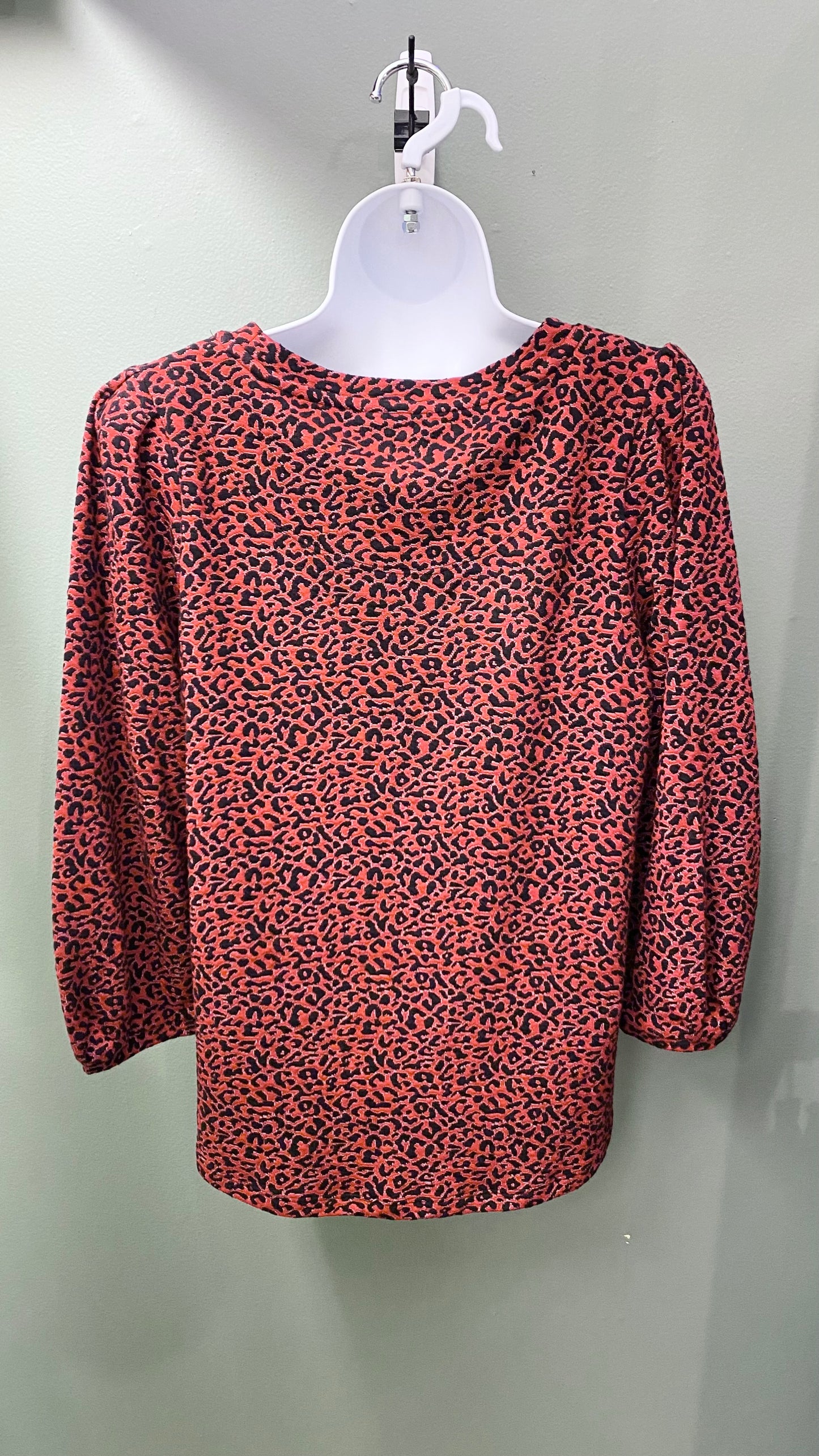 Multiples Red Leopard Top