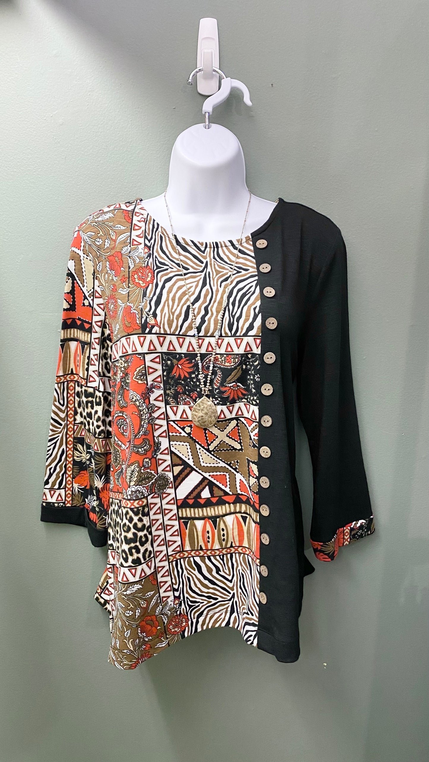 Multiples Button Detail Top