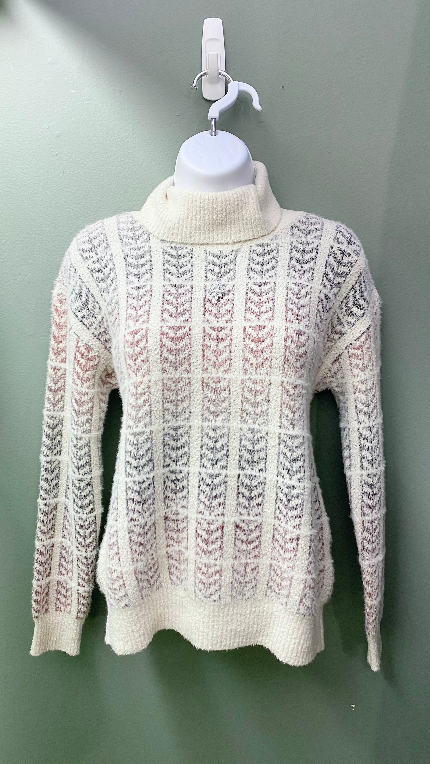 Clearance - Charlie B Jacquard Turtleneck