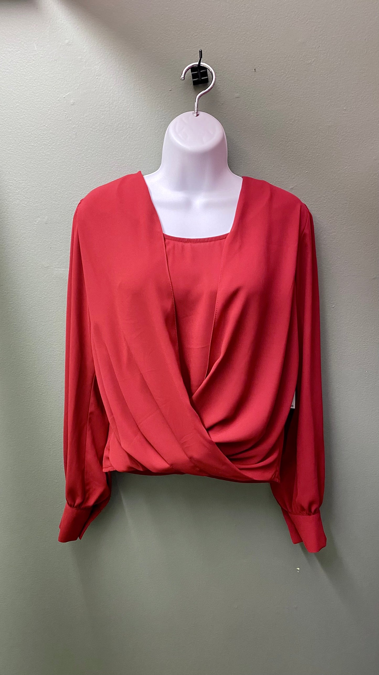Karen Kane Red Drape Top