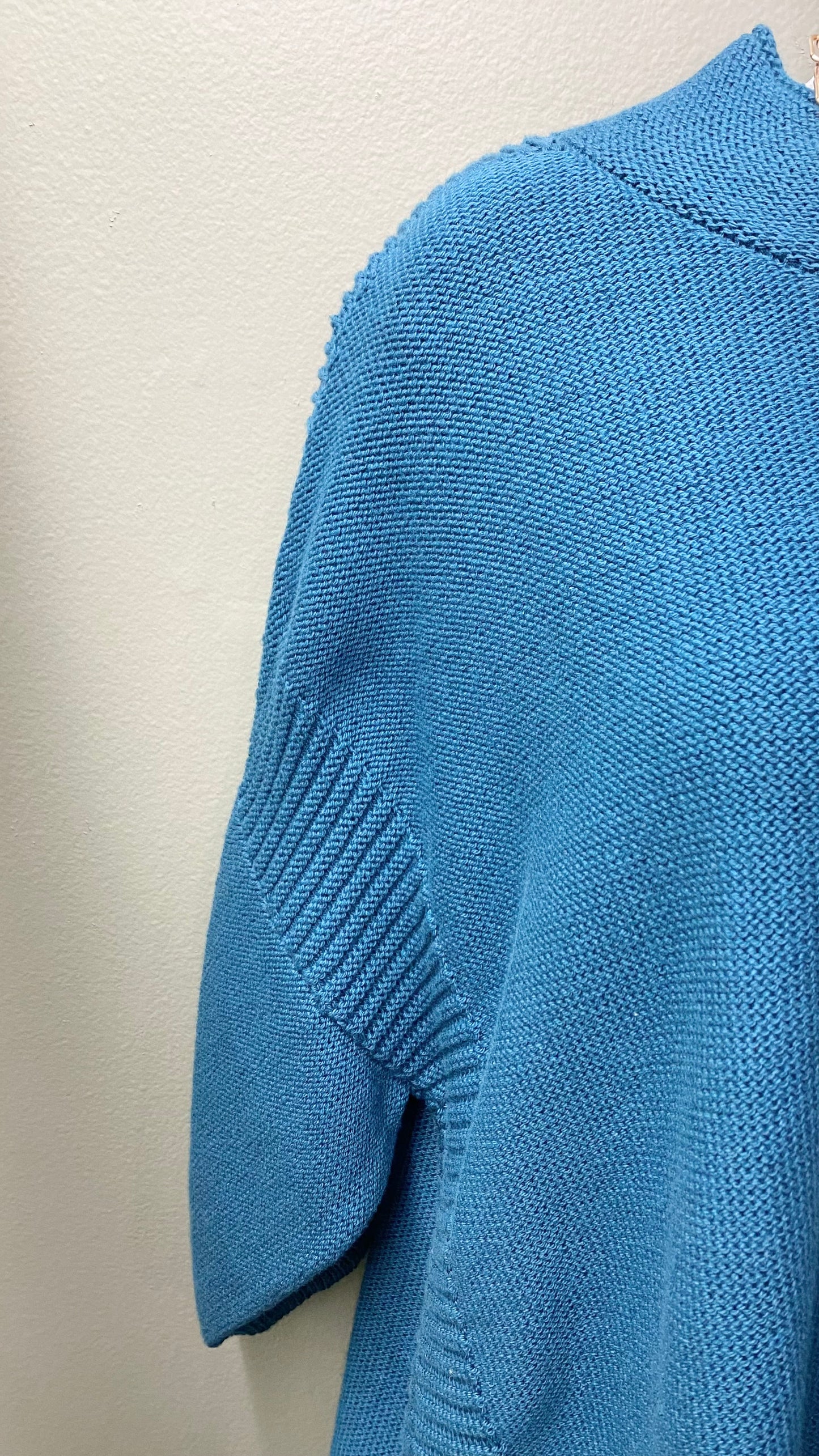 Shannon Passero Teal Knit Pullover Sweater