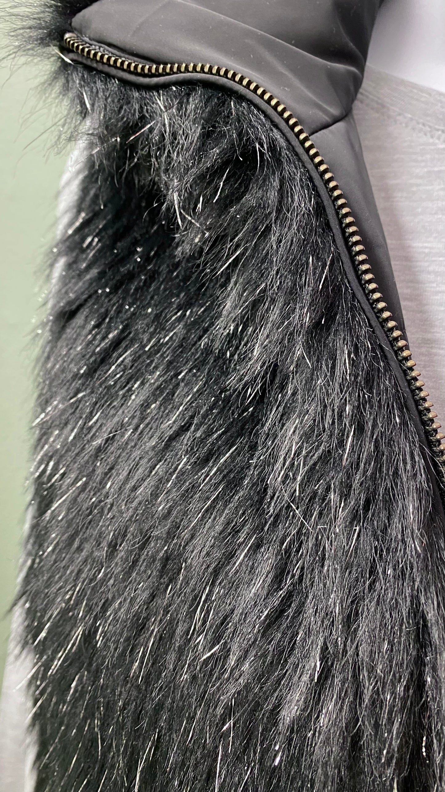 Clearance - Dylan Metallic Fur - Black / Blush