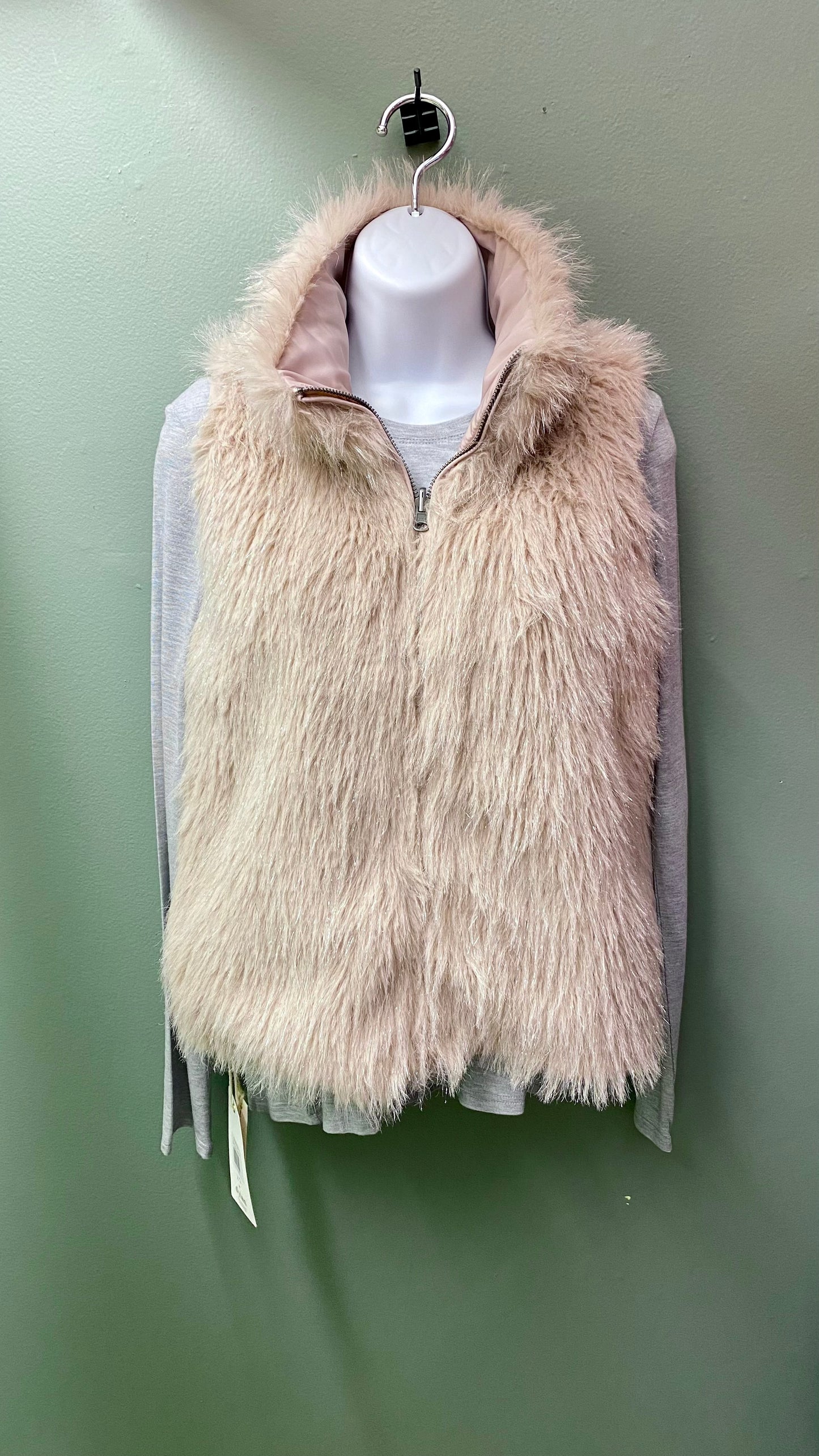 Clearance - Dylan Metallic Fur - Black / Blush