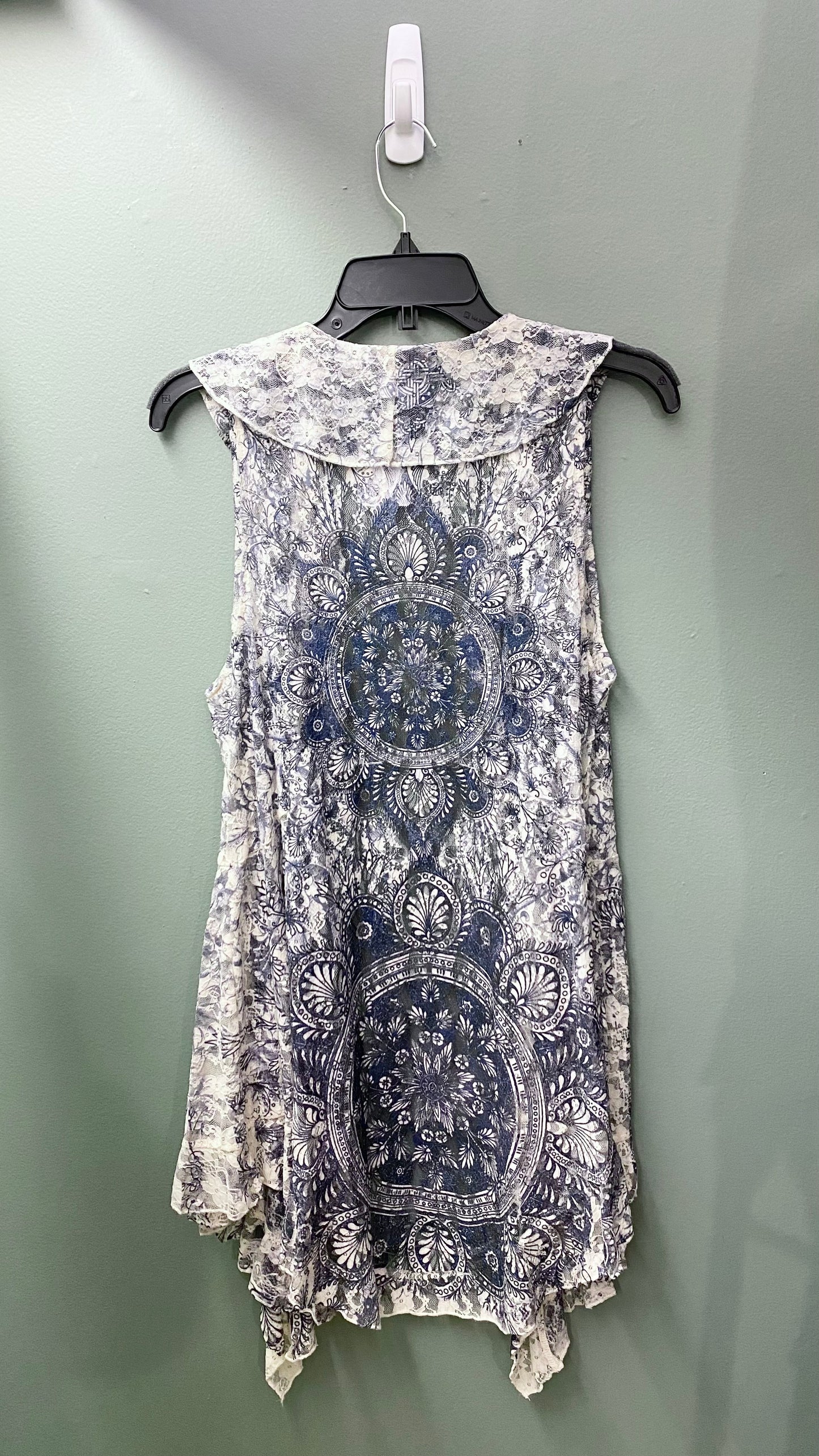 Origami Lace Layering Top with Ruffles