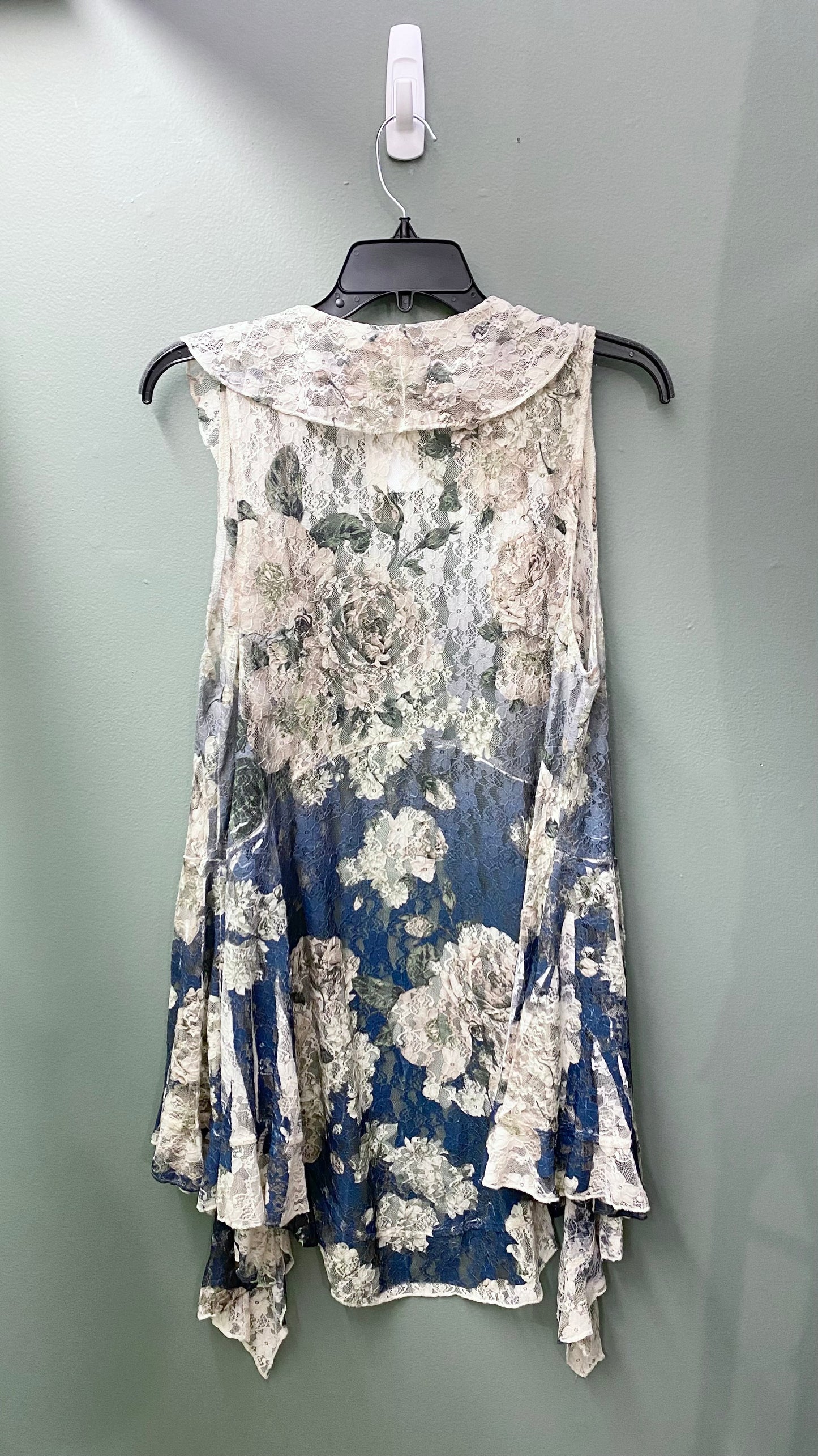 Origami Lace Layering Top with Ruffles