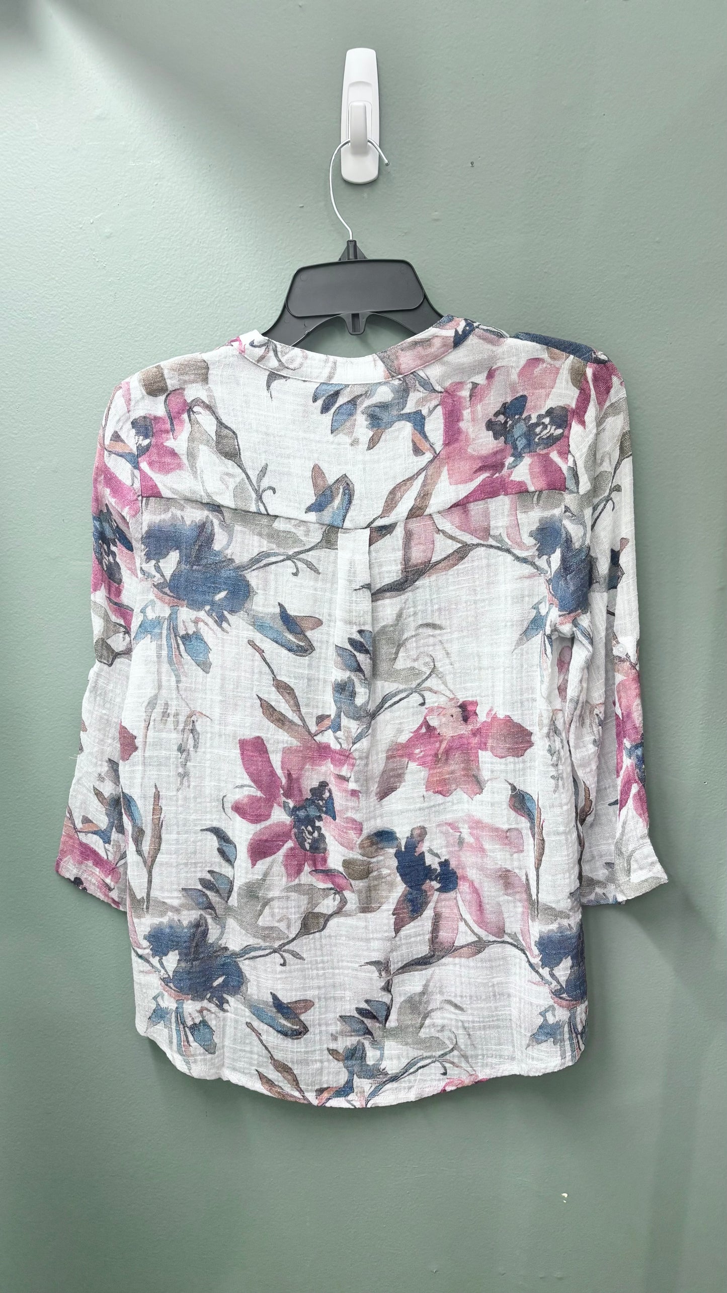 * Charlie B Pink Floral Gauzy Top